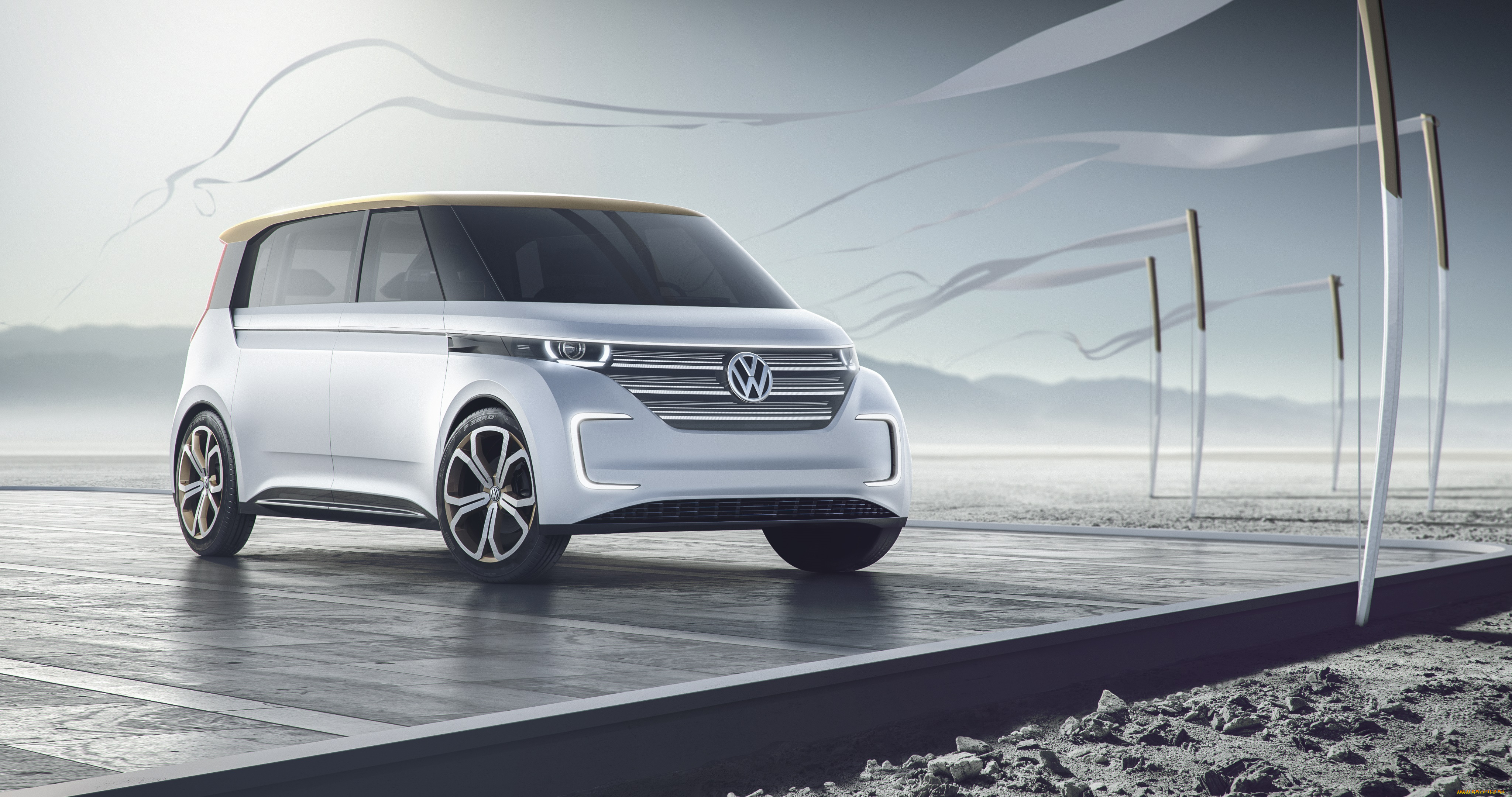 автомобили, рисованные, volkswagen, 2016г, budd-e