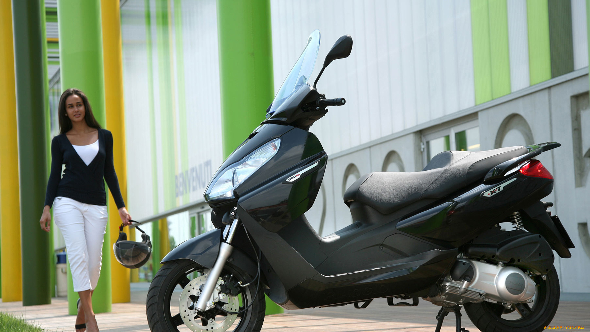 мотоциклы, мото, девушкой, x7, 300, piaggio, motorcycle