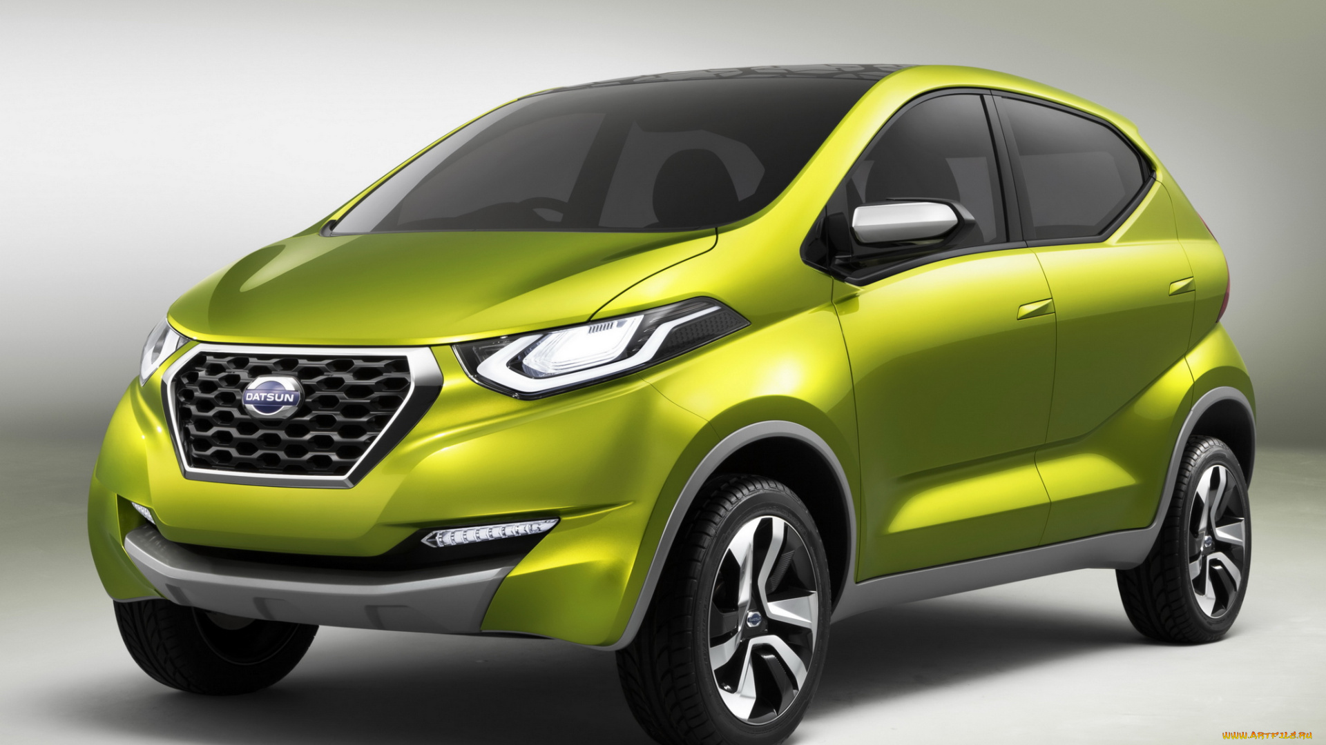 автомобили, nissan, datsun, зеленый, 2014, concept, redi-go