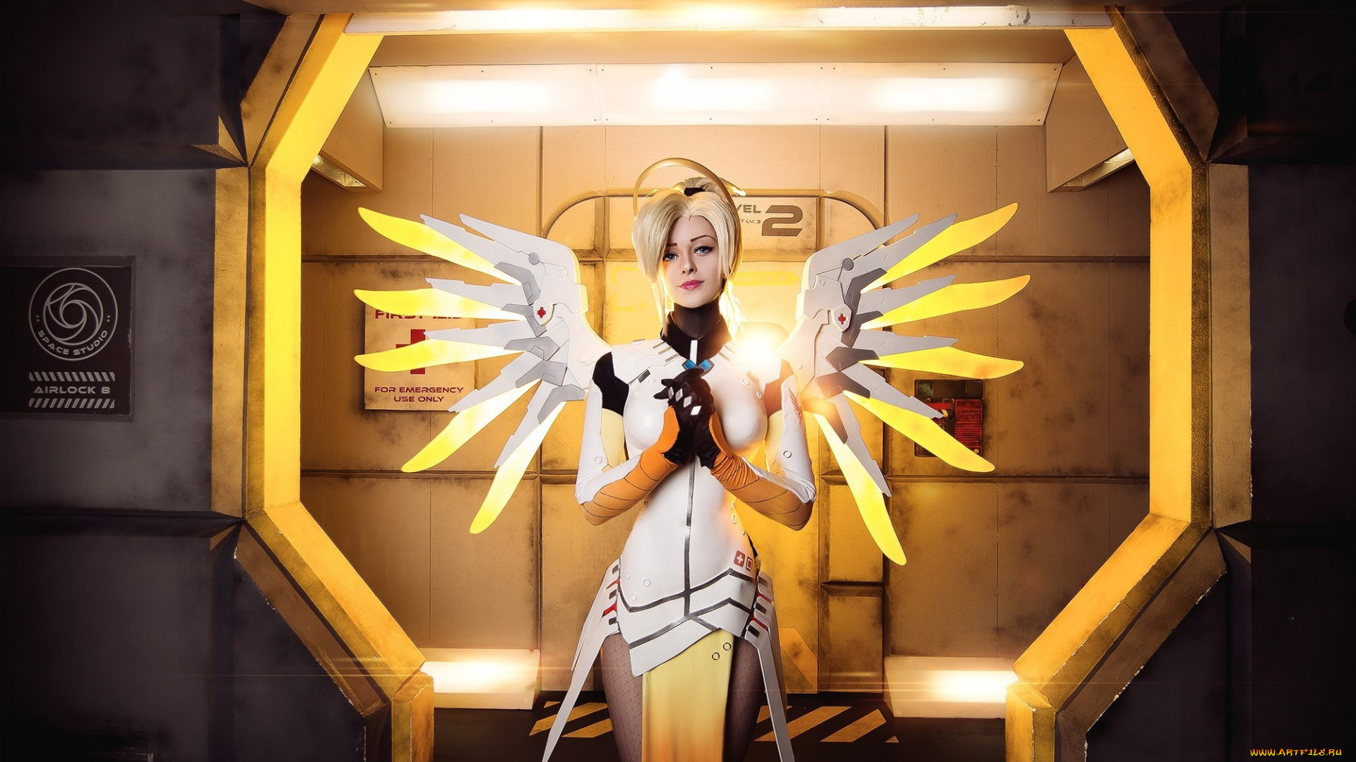 разное, cosplay, , косплей, sugoi, cosplay, uniform, bishojo, subarashii, blonde, oppai, mecha, seifuku, pretty, blue, eyes, girl, woman, angel, mercy, overwatch, game, amelia, reus