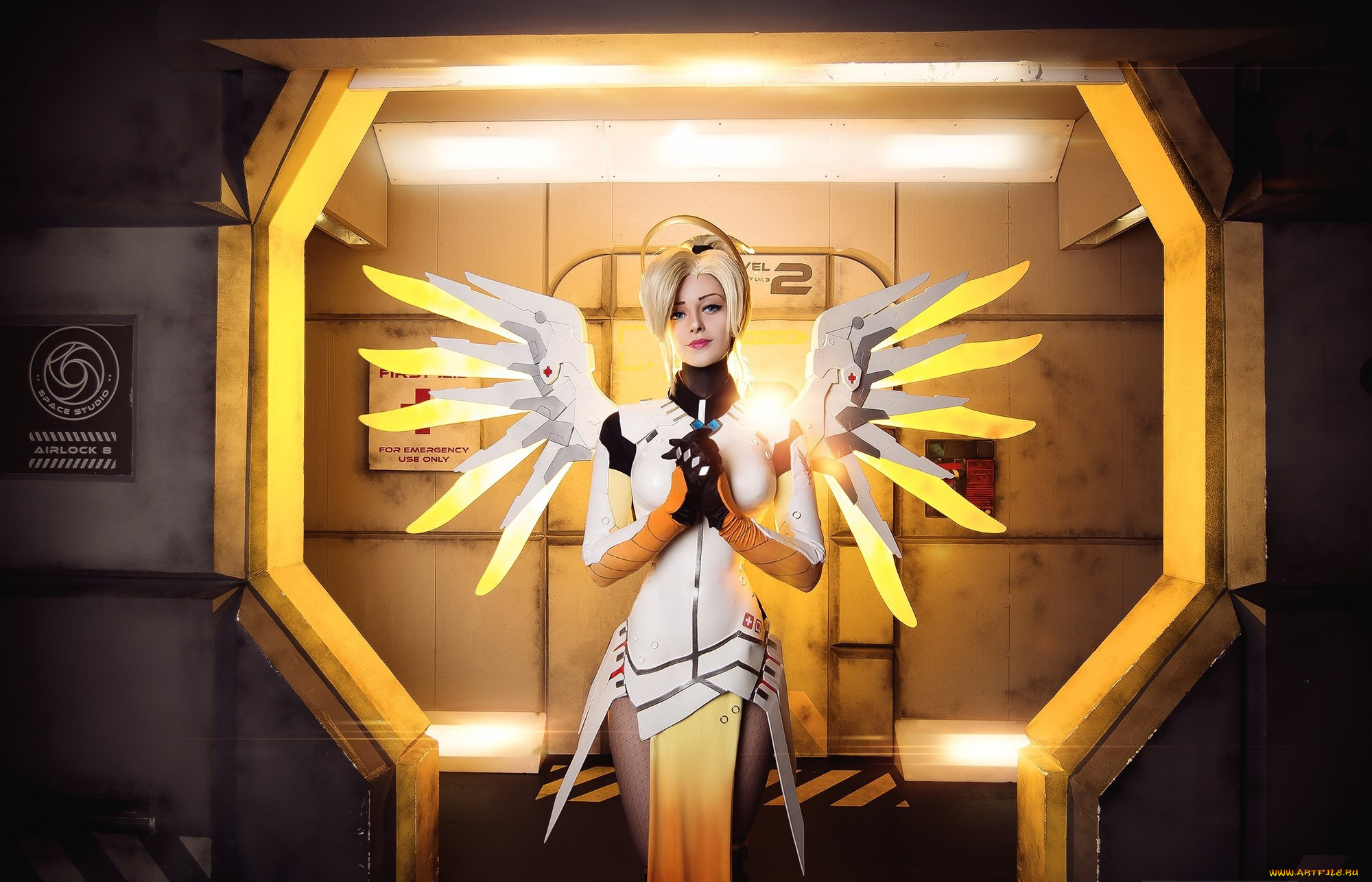 разное, cosplay, , косплей, sugoi, cosplay, uniform, bishojo, subarashii, blonde, oppai, mecha, seifuku, pretty, blue, eyes, girl, woman, angel, mercy, overwatch, game, amelia, reus