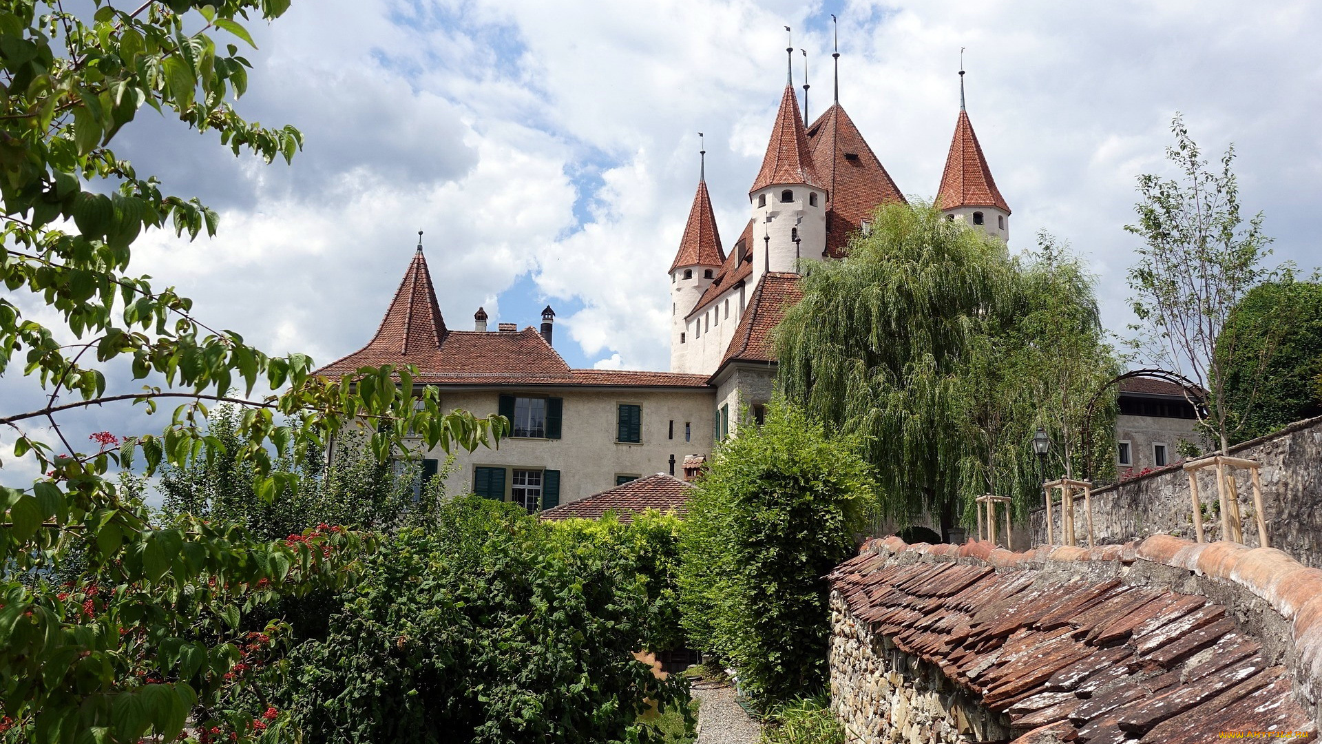 thun, castle, города, замки, швейцарии, thun, castle