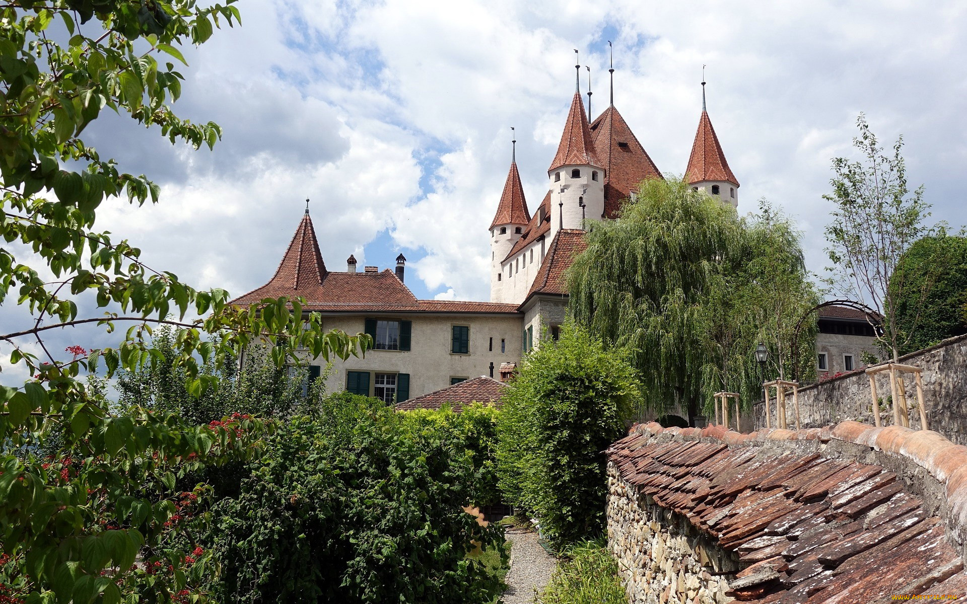 thun, castle, города, замки, швейцарии, thun, castle