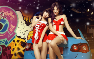 Картинка автомобили авто девушками девушки азиатки автомобиль