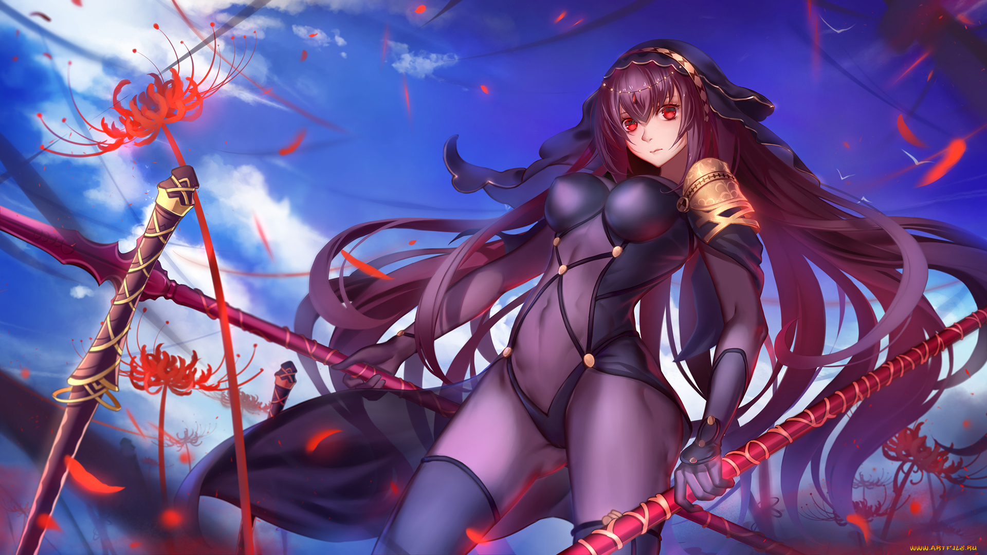 аниме, fate, stay, night, scathach