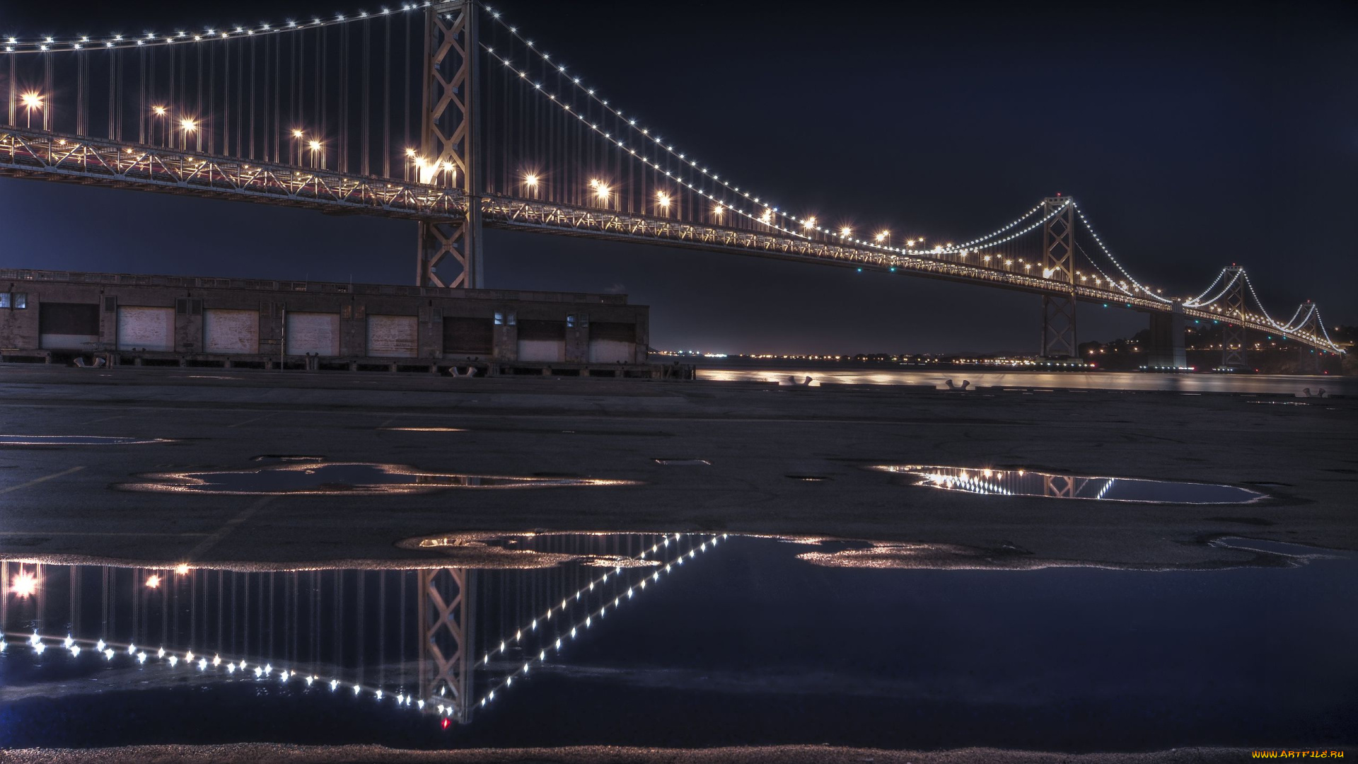 the, bay, bridge, san, francisco, города, сан, франциско, сша