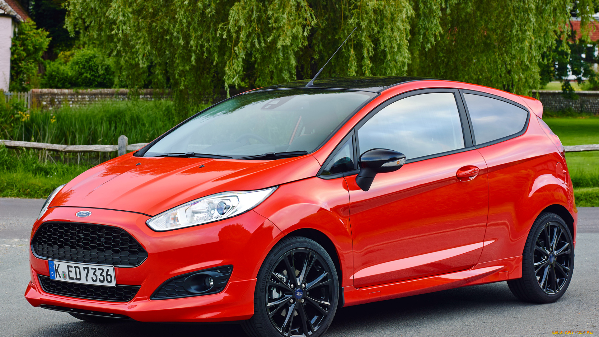 автомобили, ford, красный, 2014г, red, fiesta, zetec, s