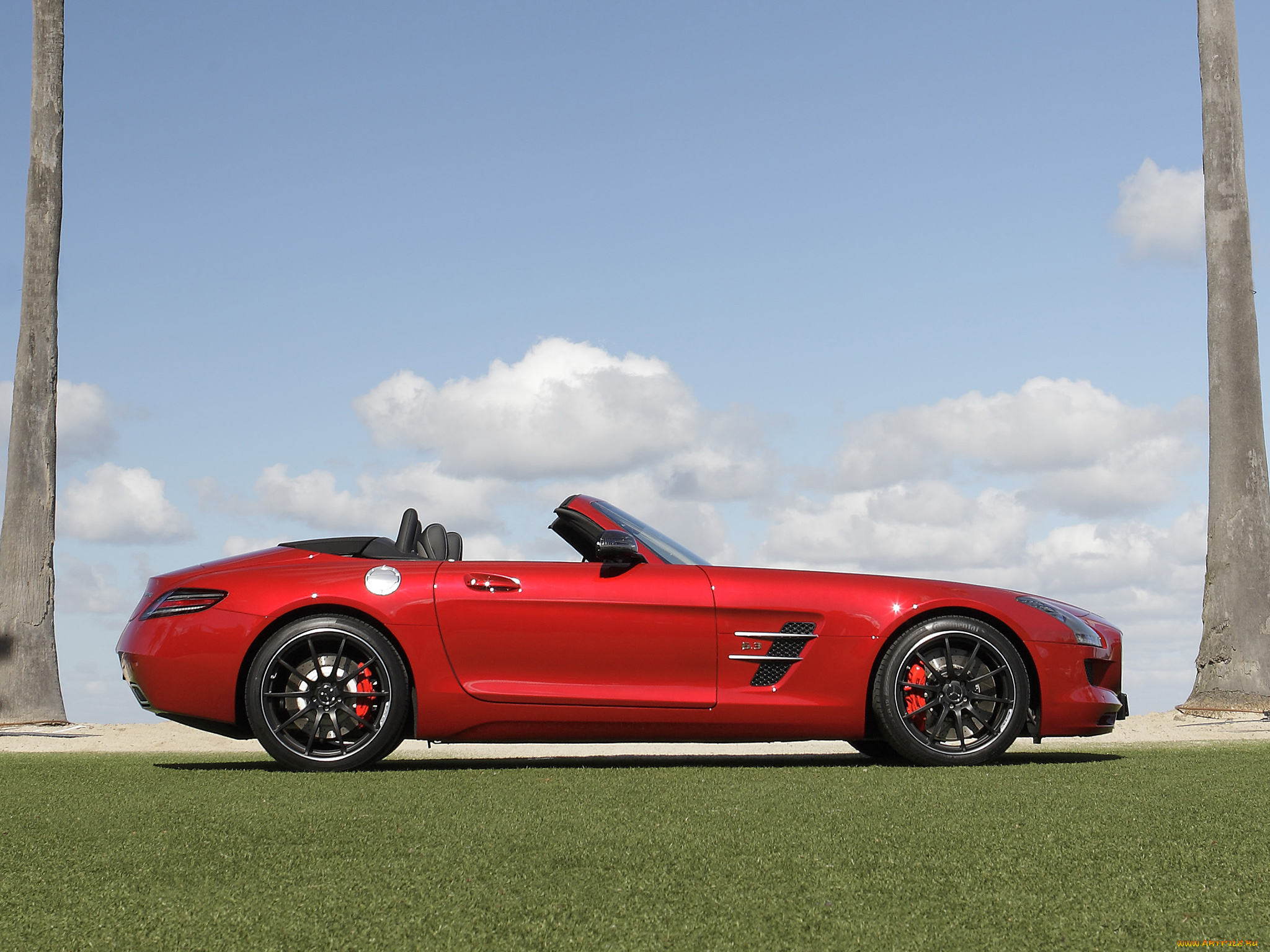 автомобили, mercedes-benz, amg, roadster, au-spec, sls, 63, красный, r197