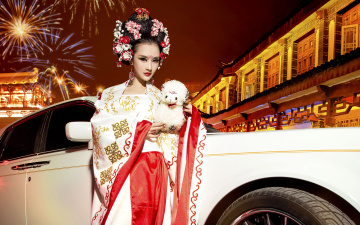 Картинка автомобили -авто+с+девушками взгляд фон автомобиль азиатка девушка