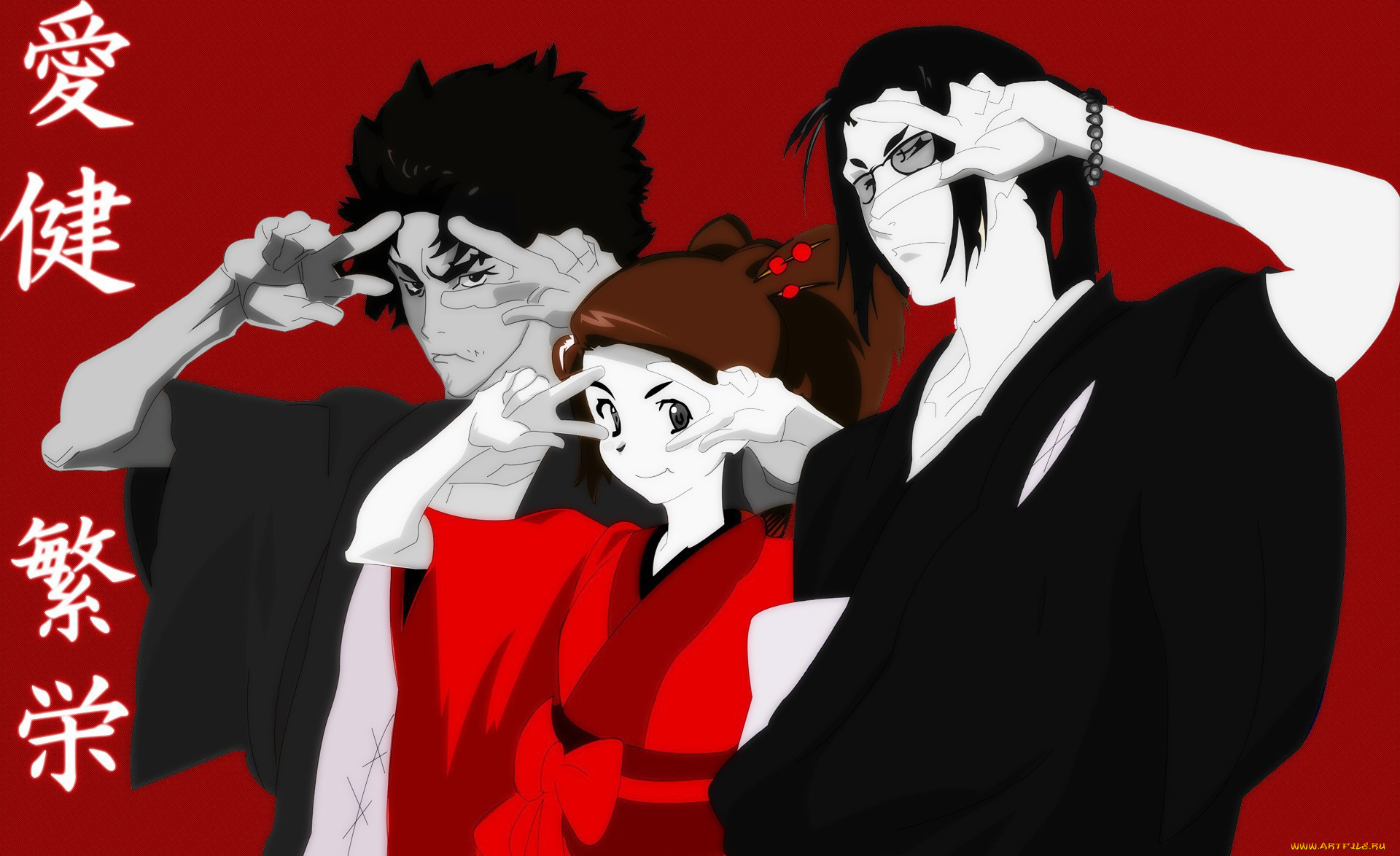 samurai, champloo, аниме, персонажи