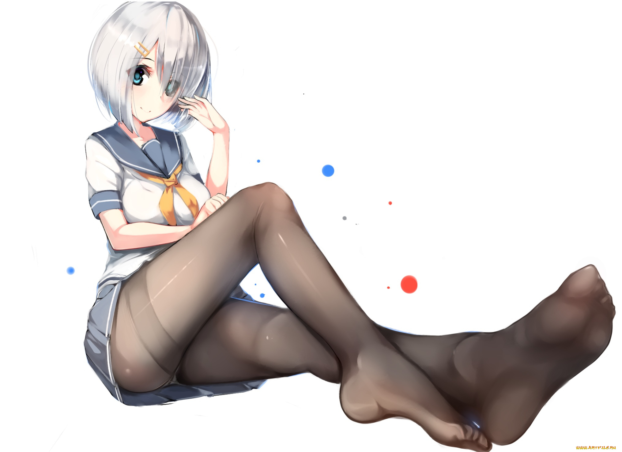 аниме, kantai, collection, gin00, kancolle, hamakaze, kantai, collection