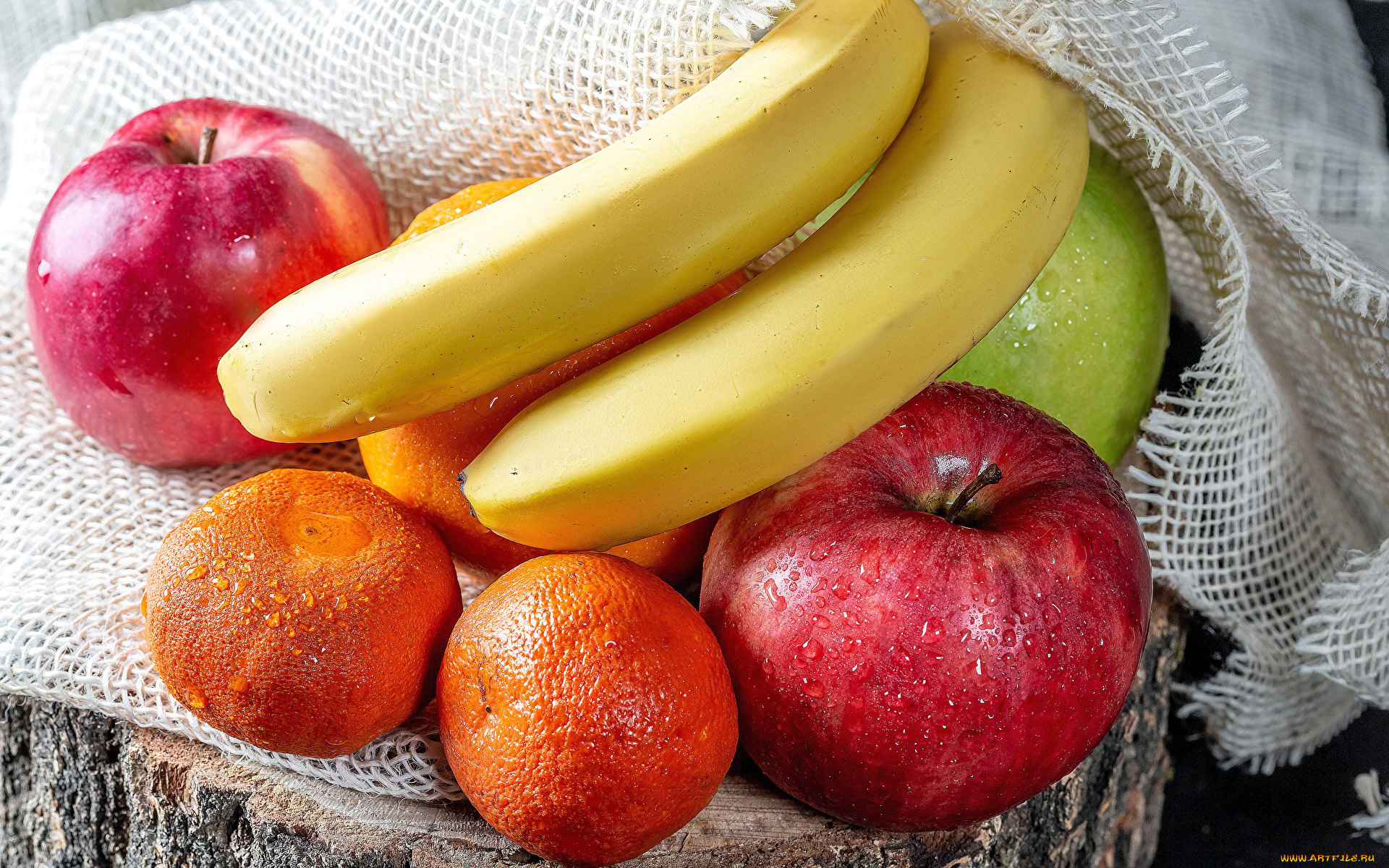 еда, фрукты, , ягоды, бананы, яблоки, мандарины