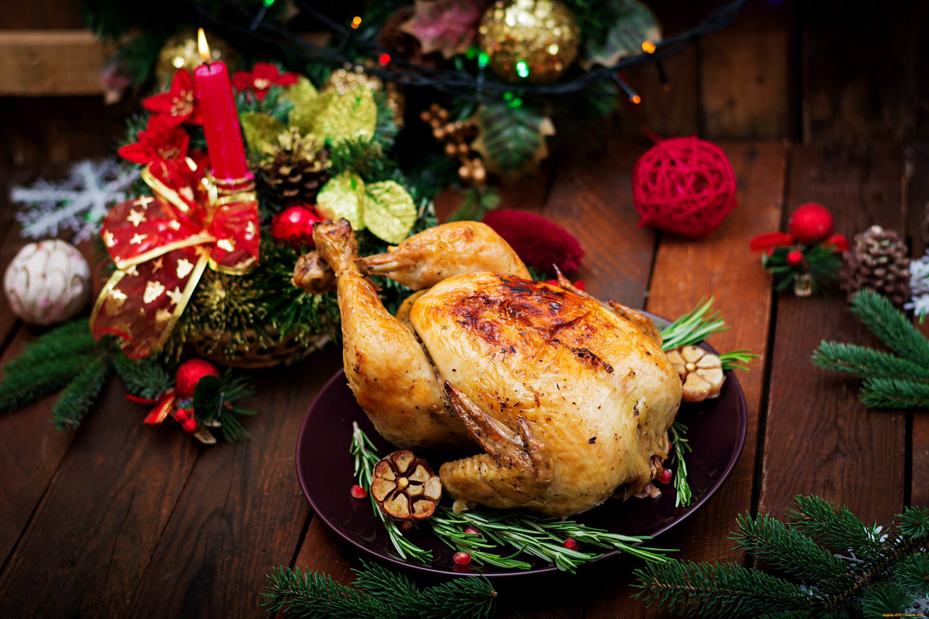 еда, мясные, блюда, курица, мясо, рождество, праздник