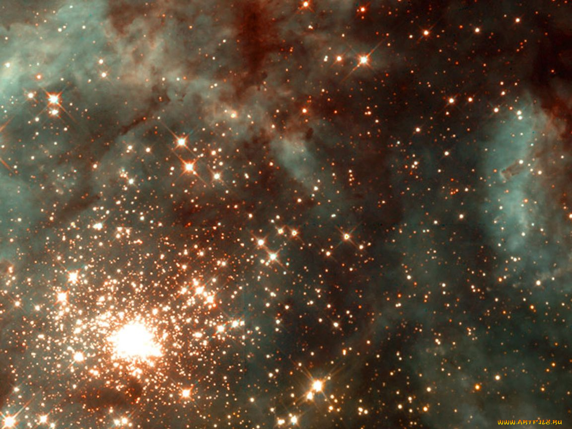 звездное, скопление, r136, космос, галактики, туманности