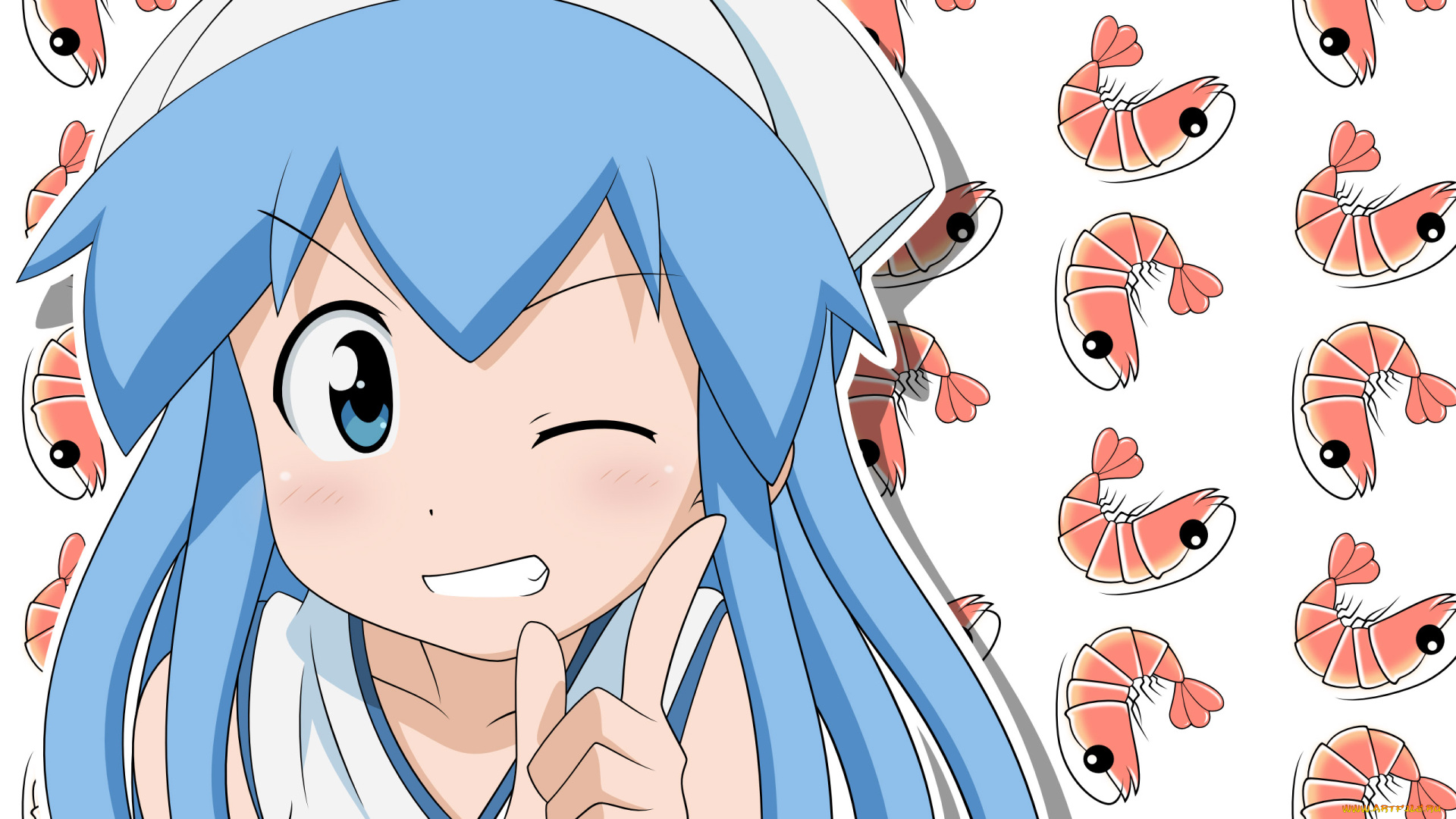 аниме, shinryaku, ika, musume, девушка