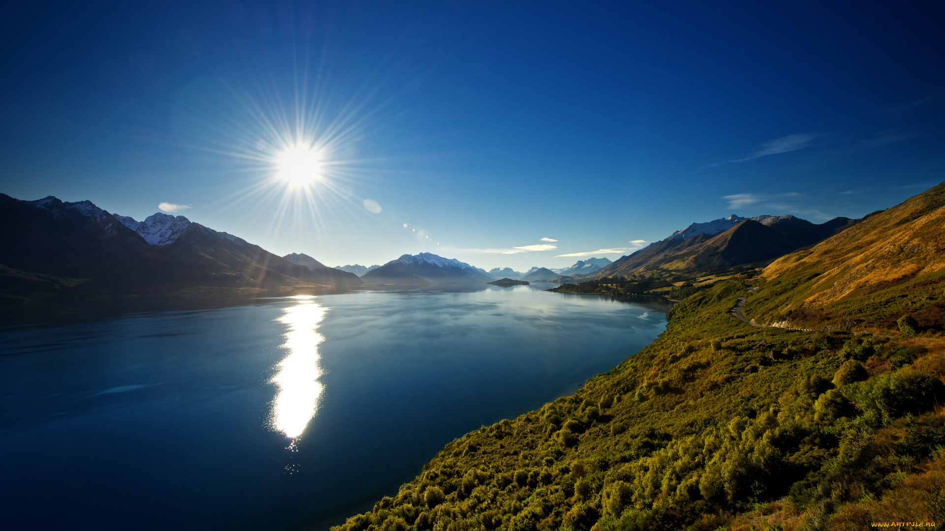 природа, восходы, закаты, пейзаж, горы, новая, зеландия, new, zealand, lake, wakatipu, озеро