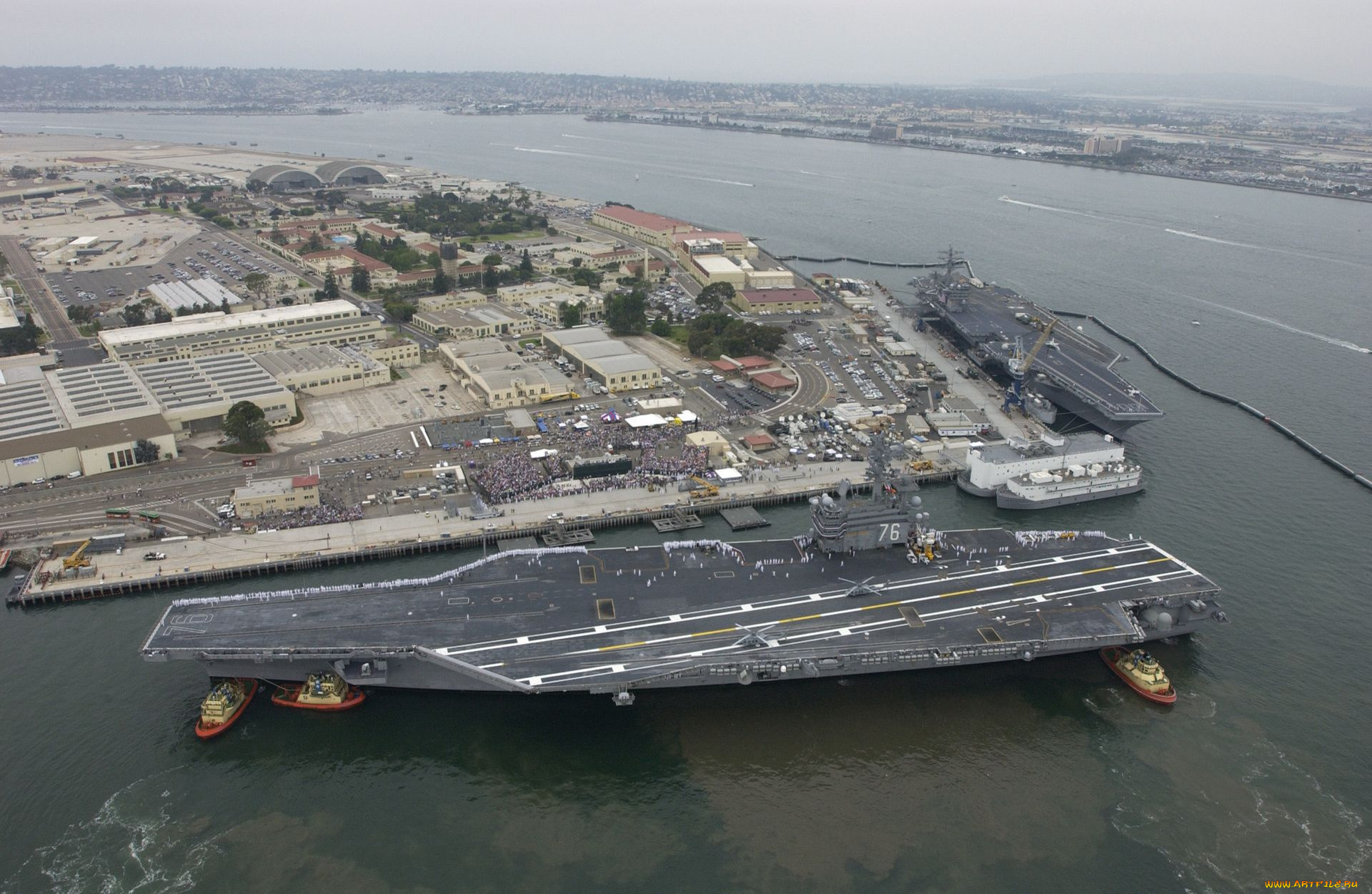 uss, ronald, reagan, корабли, порты, причалы, san, diego, буксиры, авианосец