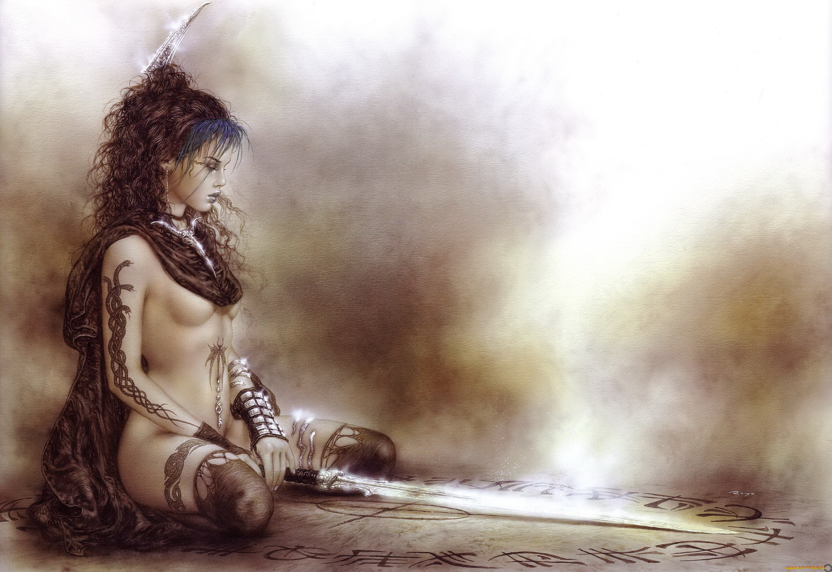 luis, royo, фэнтези, девушка