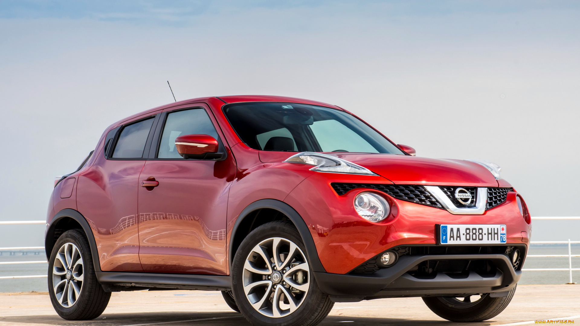 автомобили, nissan, datsun, yf15, juke, красный, 2014г