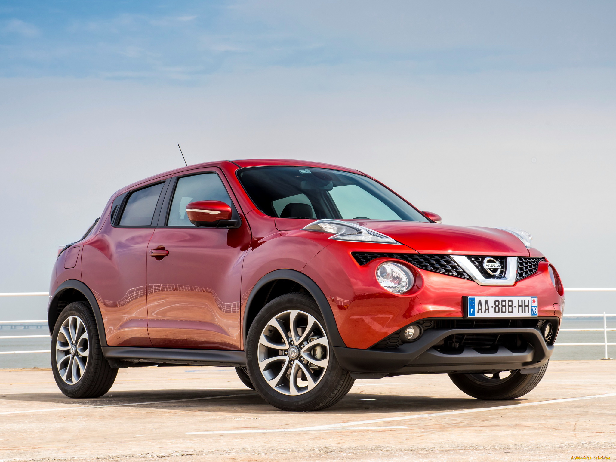 автомобили, nissan, datsun, yf15, juke, красный, 2014г