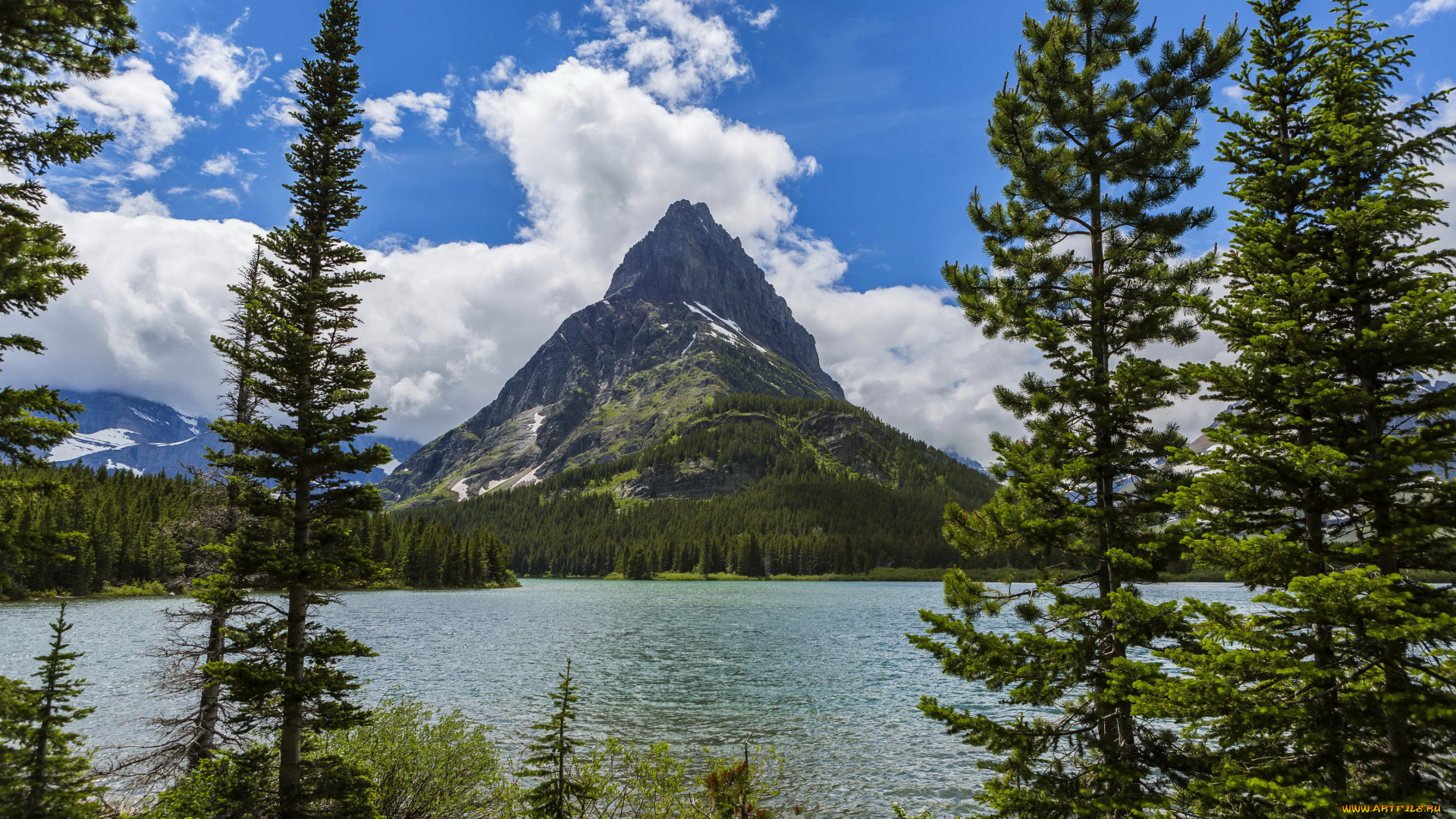 glacier, national, park, , montana, природа, реки, озера, park, озеро, горы, парк, montana, glacier, ели