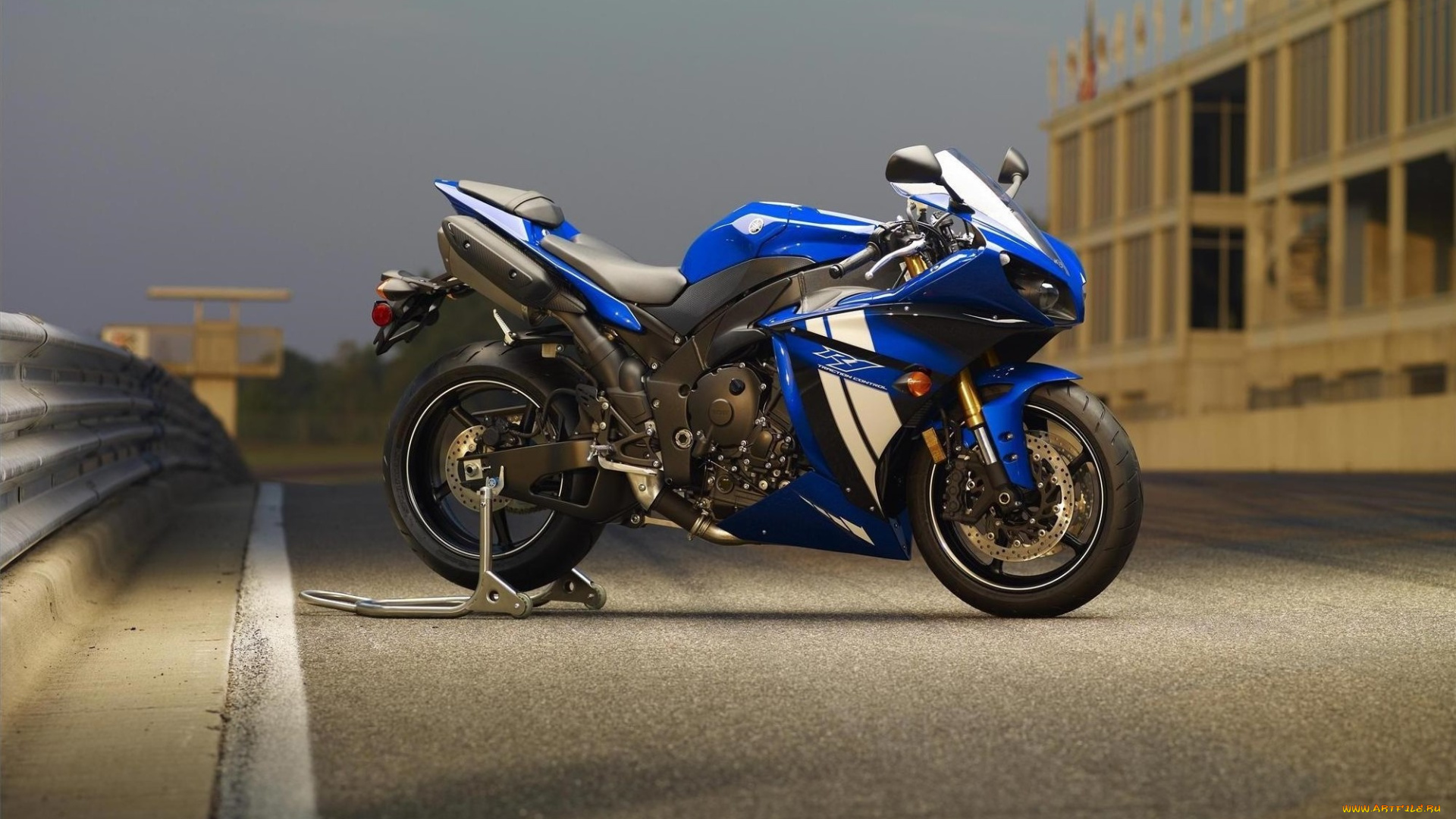 мотоциклы, yamaha, ямаха, supersport, bike, blue, yzf-r1, мотоцикл, синий, р1