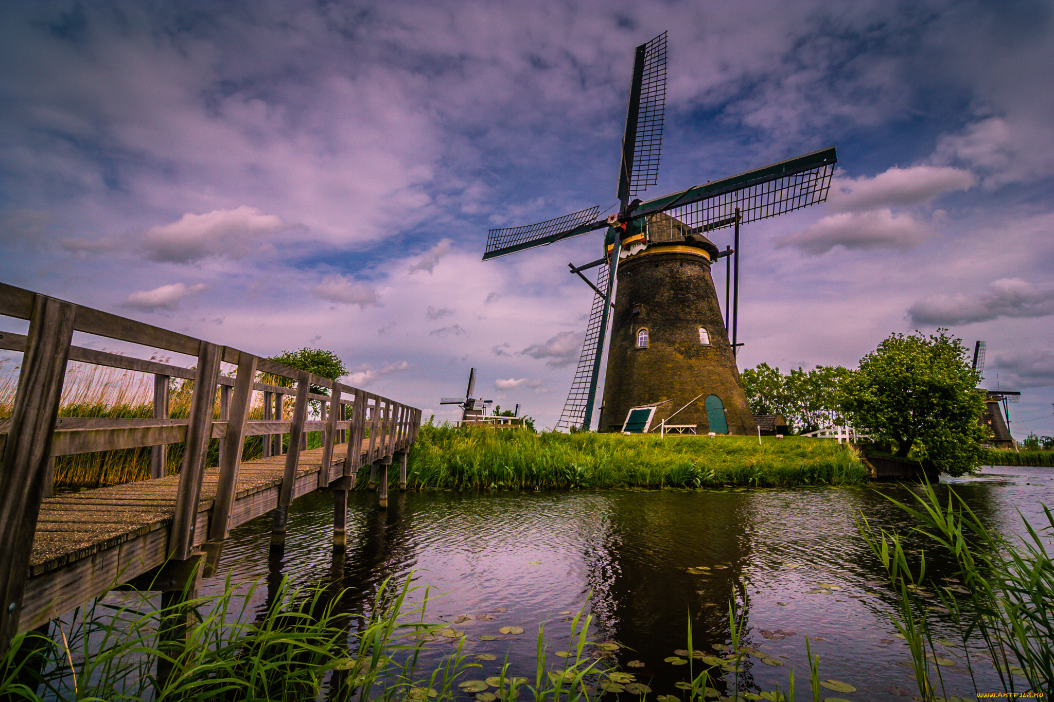 Windmills, Kinderdijk, Netherlands без смс