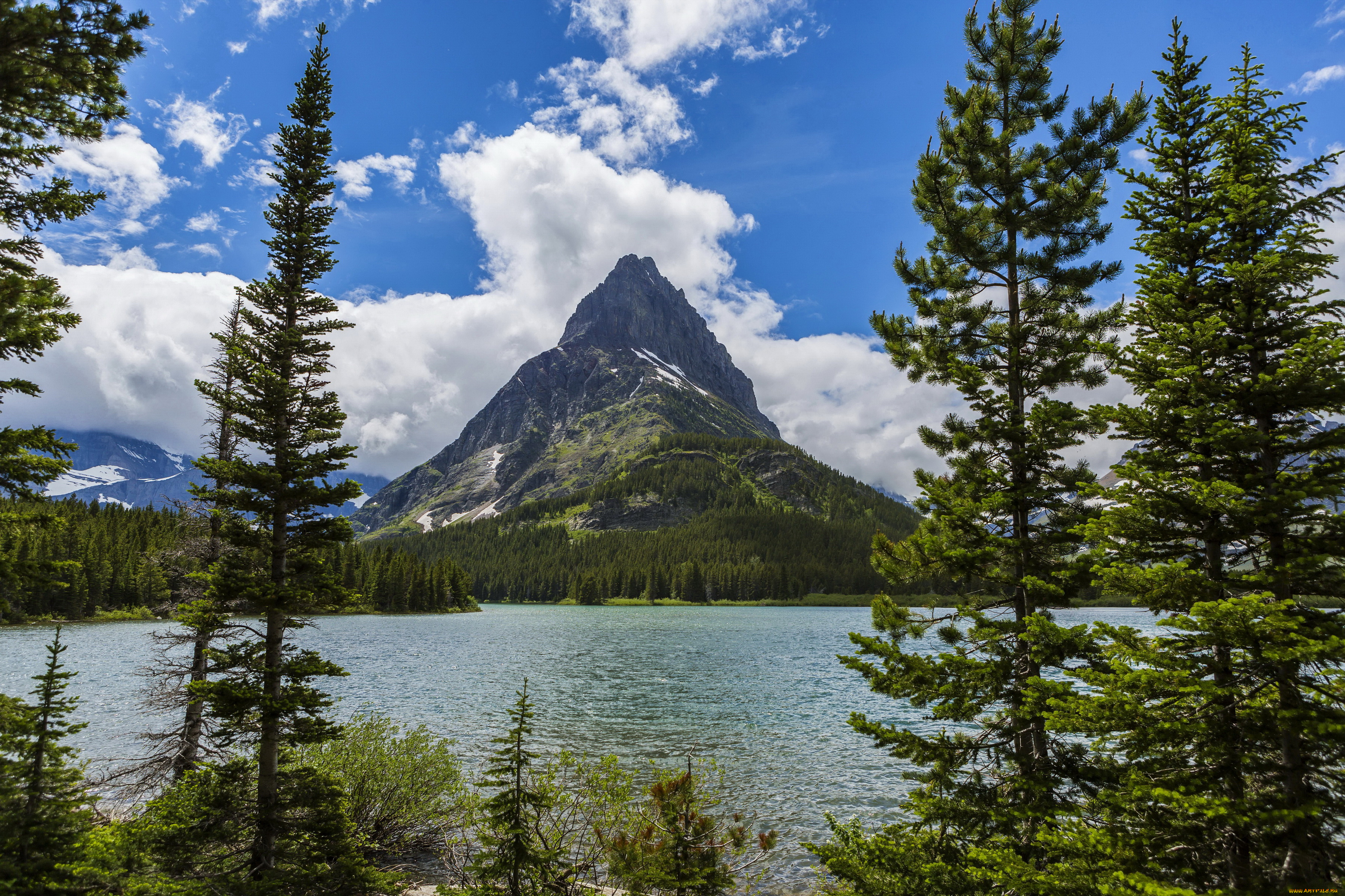 glacier, national, park, , montana, природа, реки, озера, park, озеро, горы, парк, montana, glacier, ели