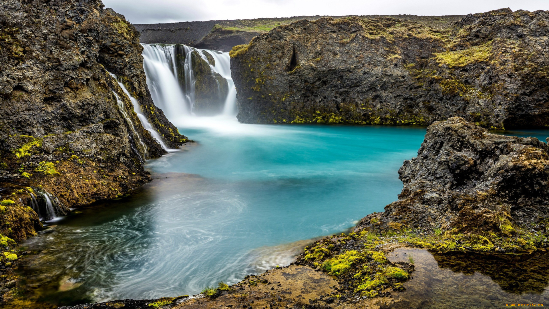 sigoldufoss, waterfall, , iceland, природа, водопады, iceland, sigoldufoss, waterfall