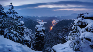 Картинка природа горы швейцария саксонская зима пейзаж