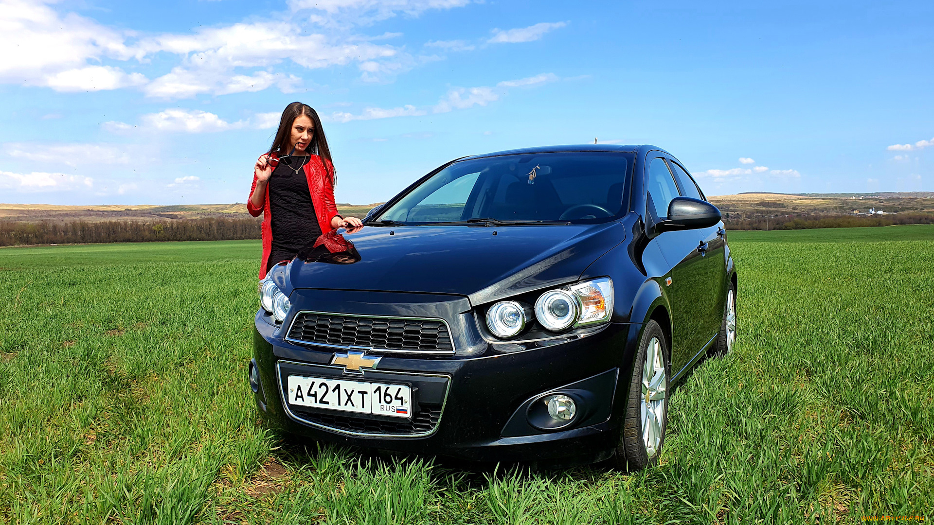 автомобили, -авто, с, девушками, chevrolet, aveo