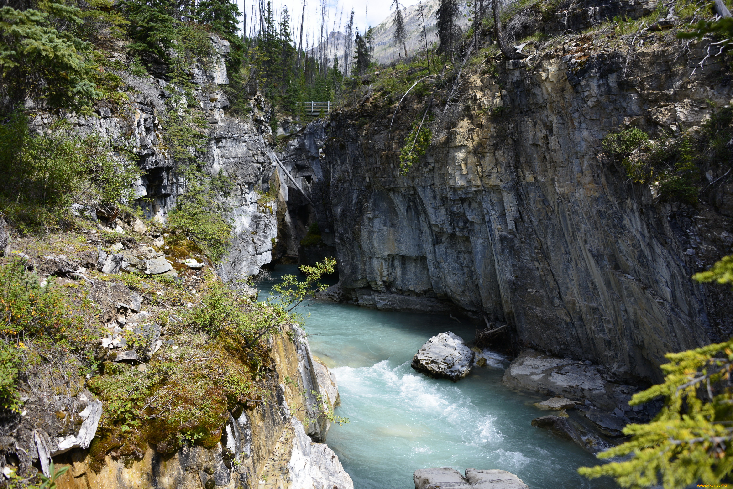 kootenay, national, park, сanada, природа, реки, озера, горы, река