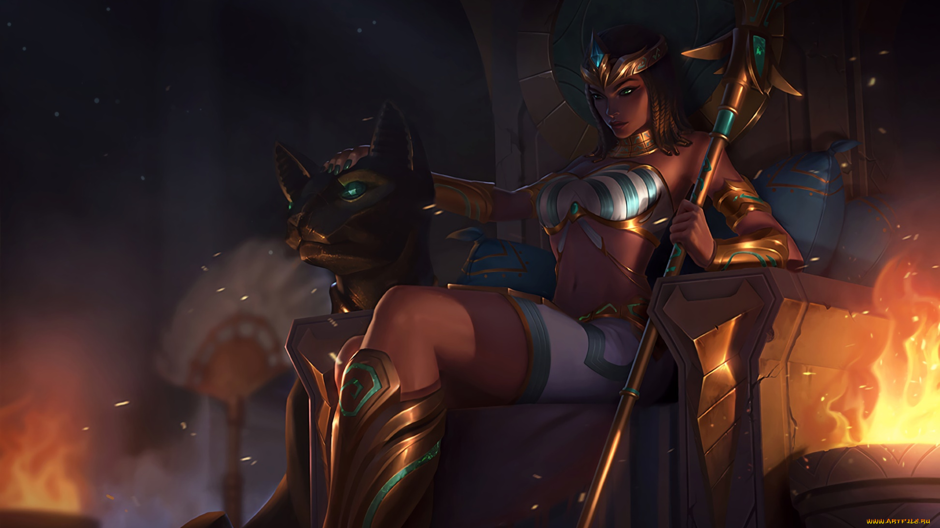 видео, игры, league, of, legends, персонаж, nidalee