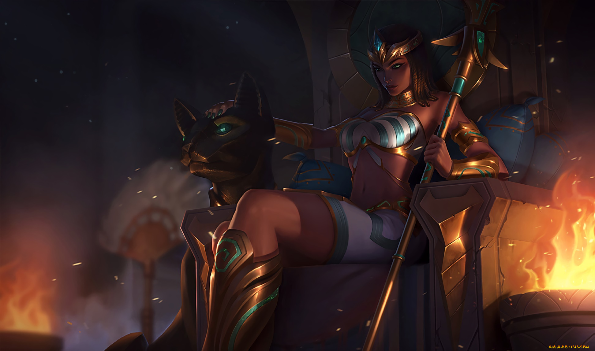 видео, игры, league, of, legends, персонаж, nidalee