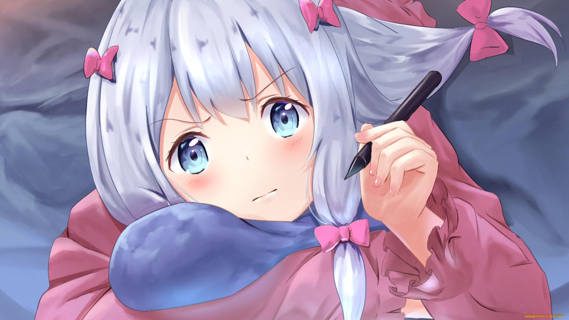 аниме, eromanga-sensei, девушка, фон, взгляд