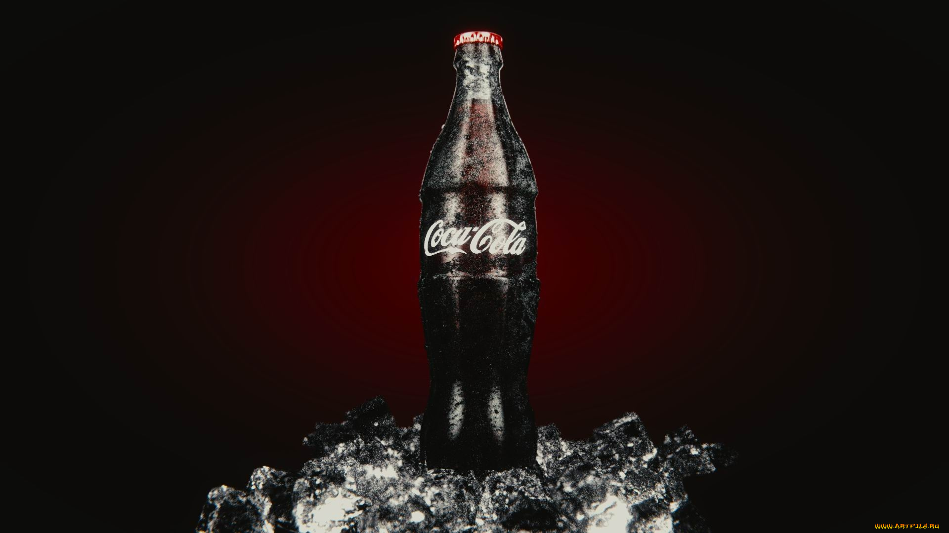 бренды, coca-cola, бутылка, напиток, лед
