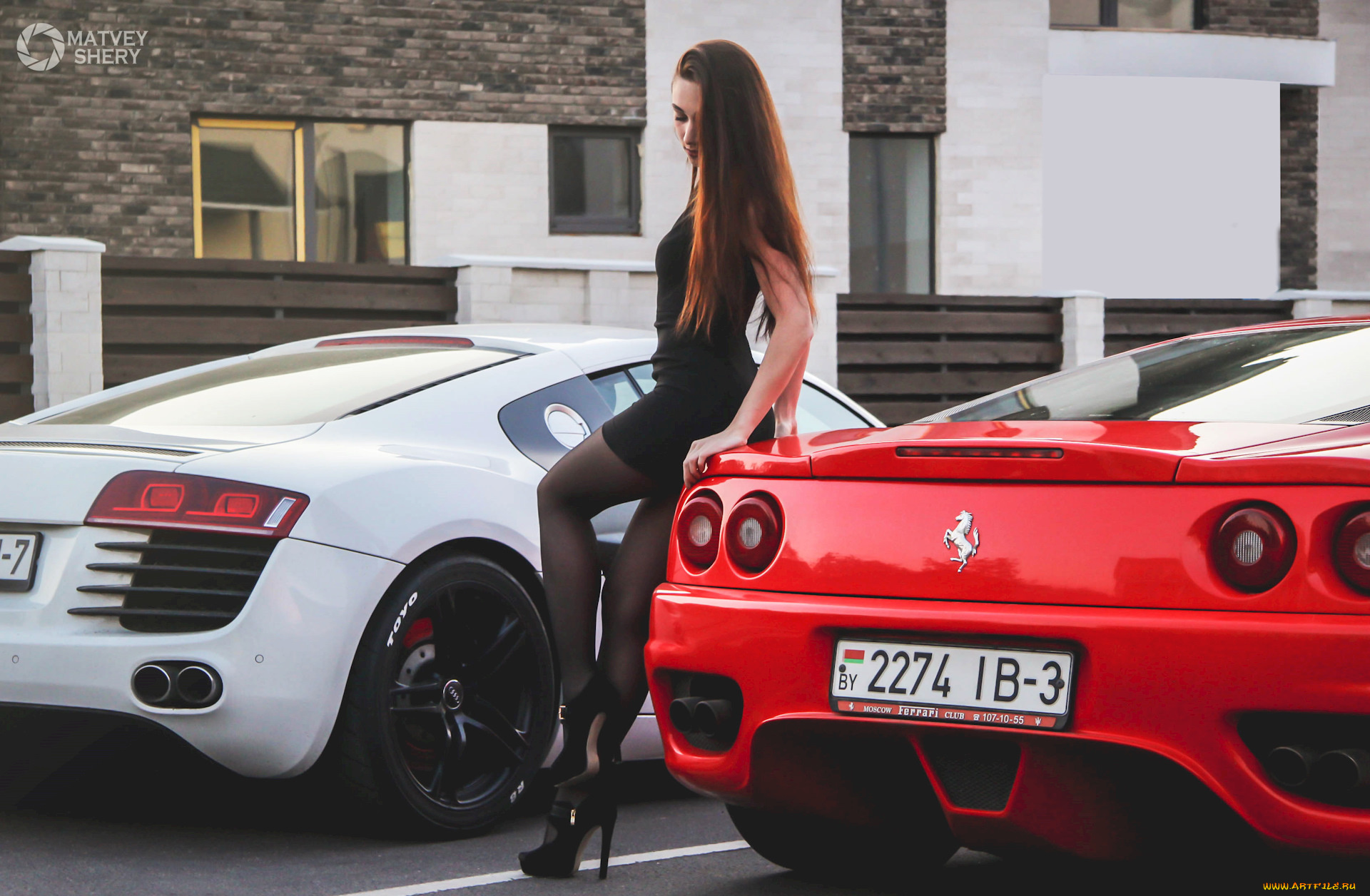 auto, girl, 14, автомобили, -авто, с, девушками, auto, ferrari, girl, красный