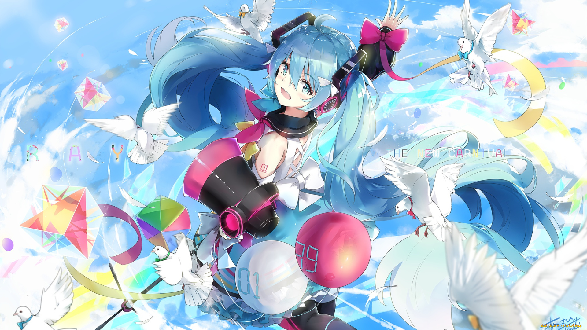 аниме, vocaloid, hatsune, miku