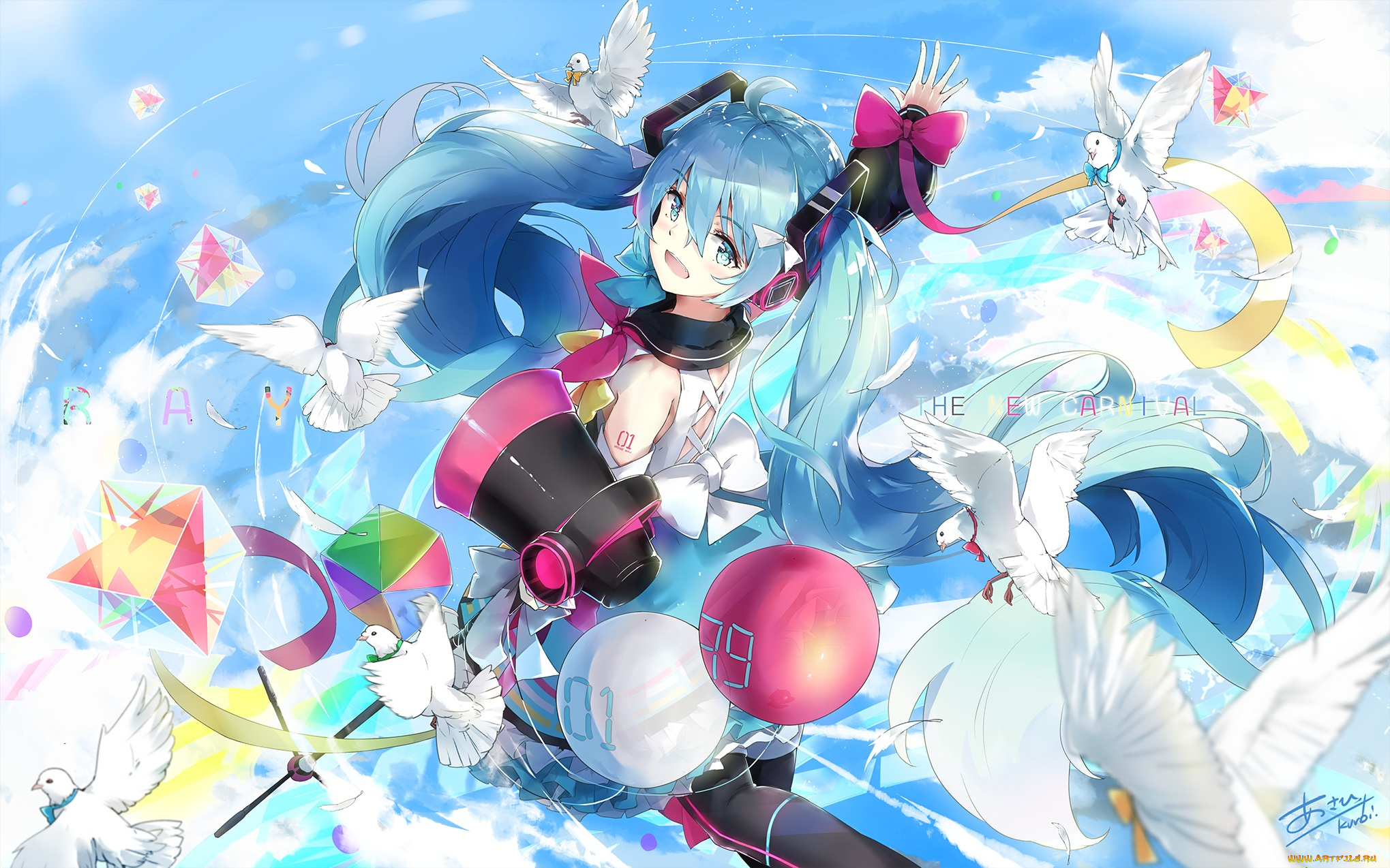 аниме, vocaloid, hatsune, miku