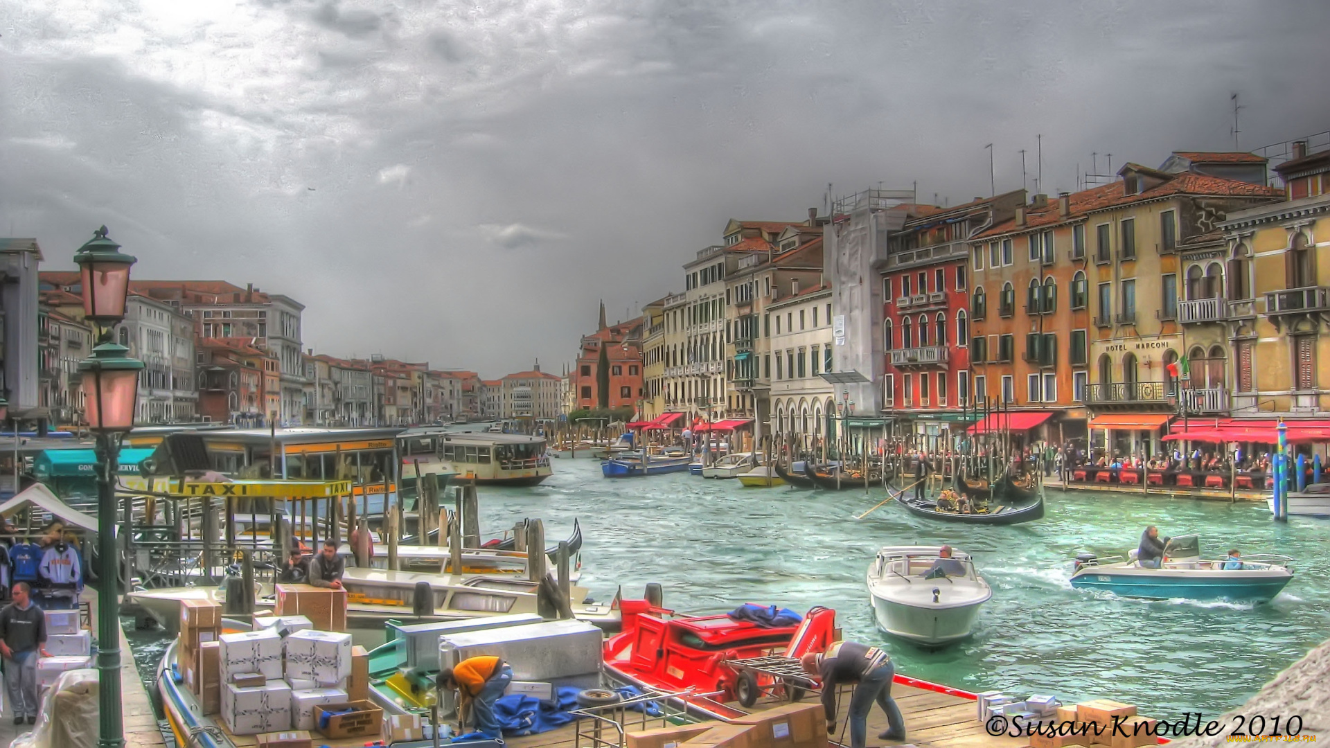 venetian, canal, города, венеция, италия