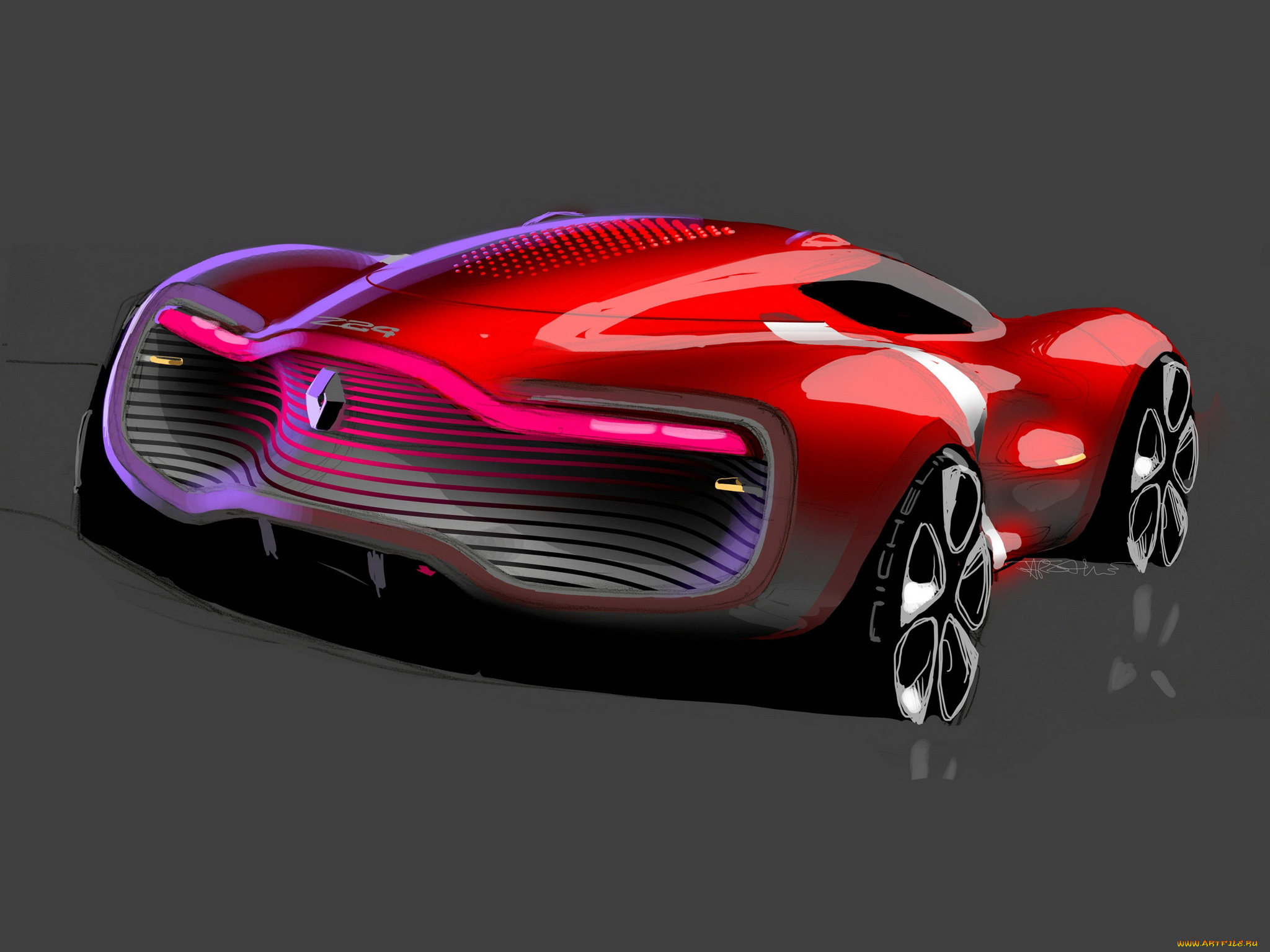 renault, dezir, concept, 2010, автомобили, рисованные