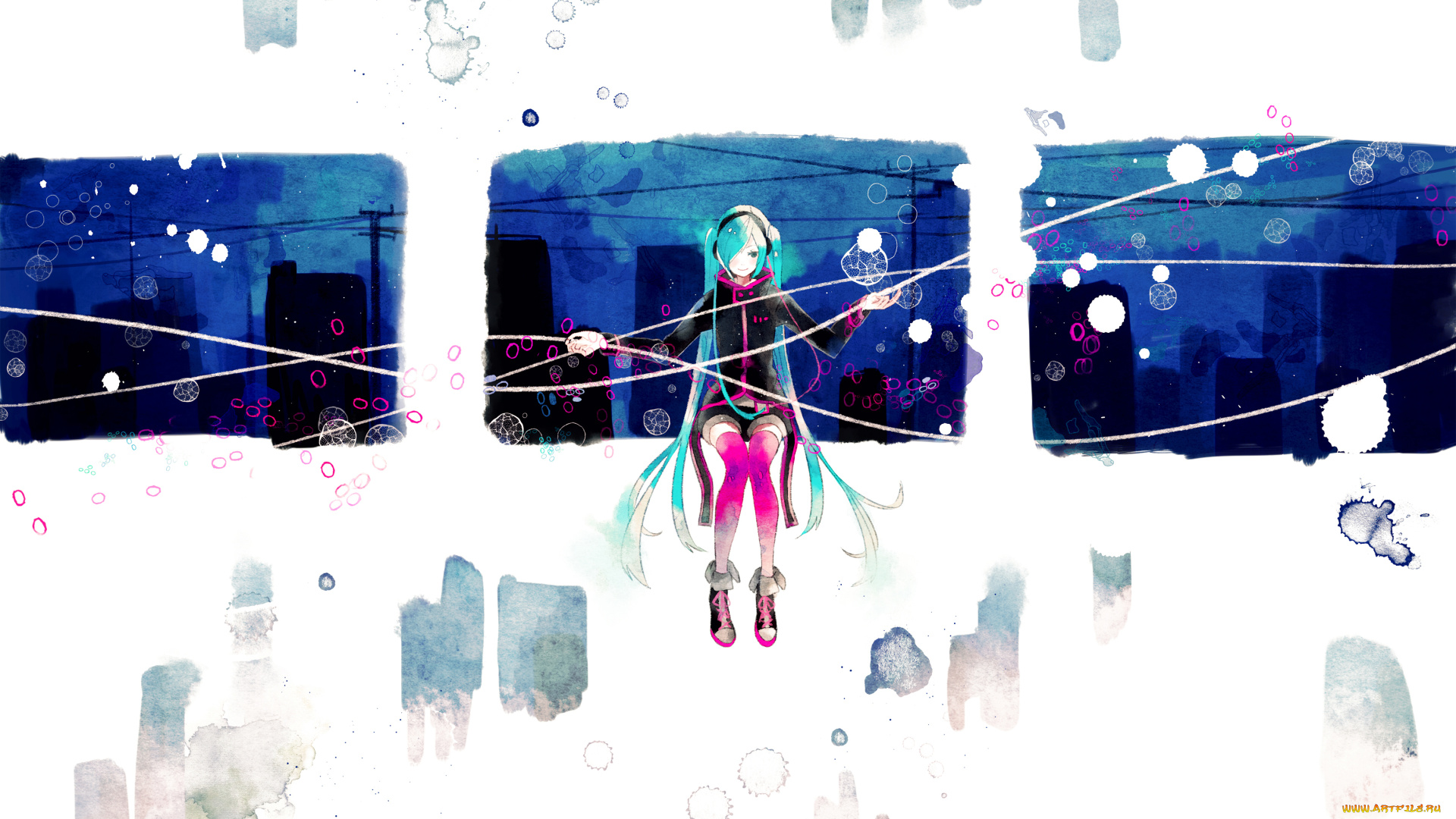 hatsune, miku, аниме, vocaloid