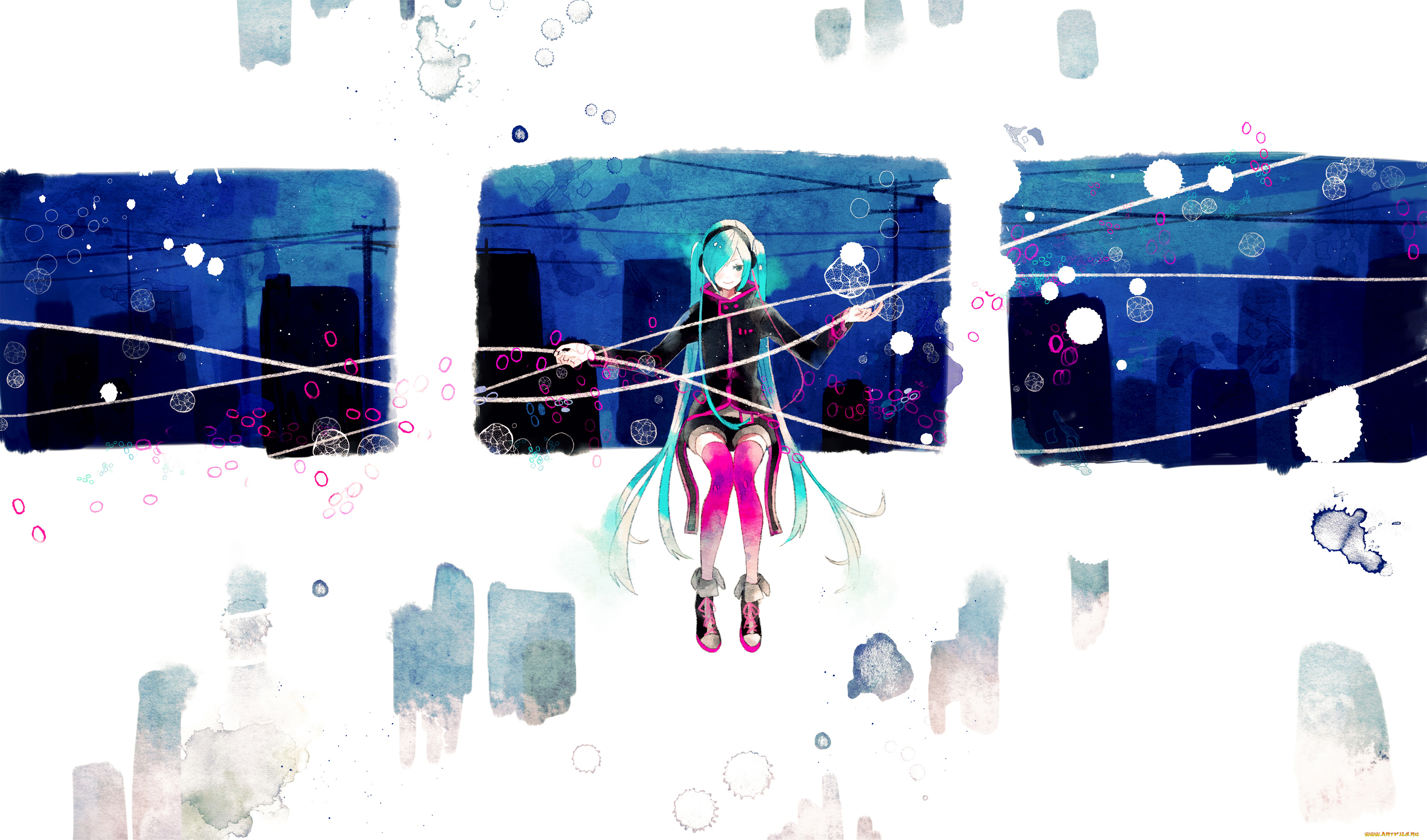 hatsune, miku, аниме, vocaloid