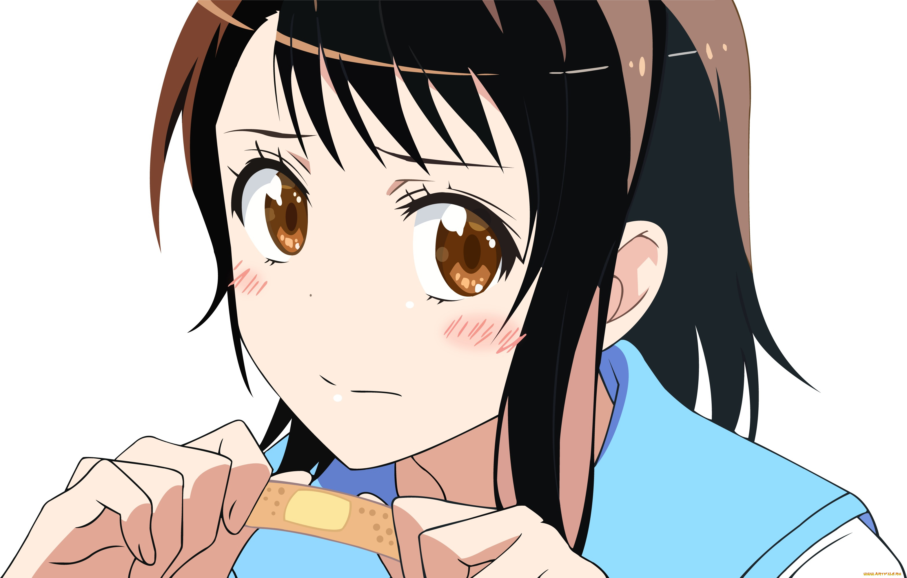 аниме, nisekoi, девушка, фон, взгляд, onodera, kosaki