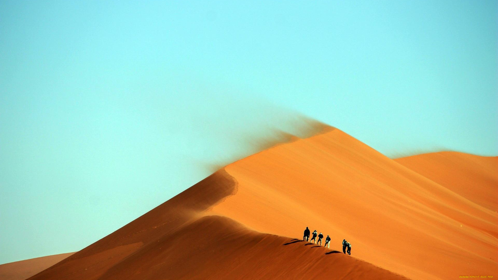 природа, пустыни, люди, ветер, бархан, песок, пустыня
