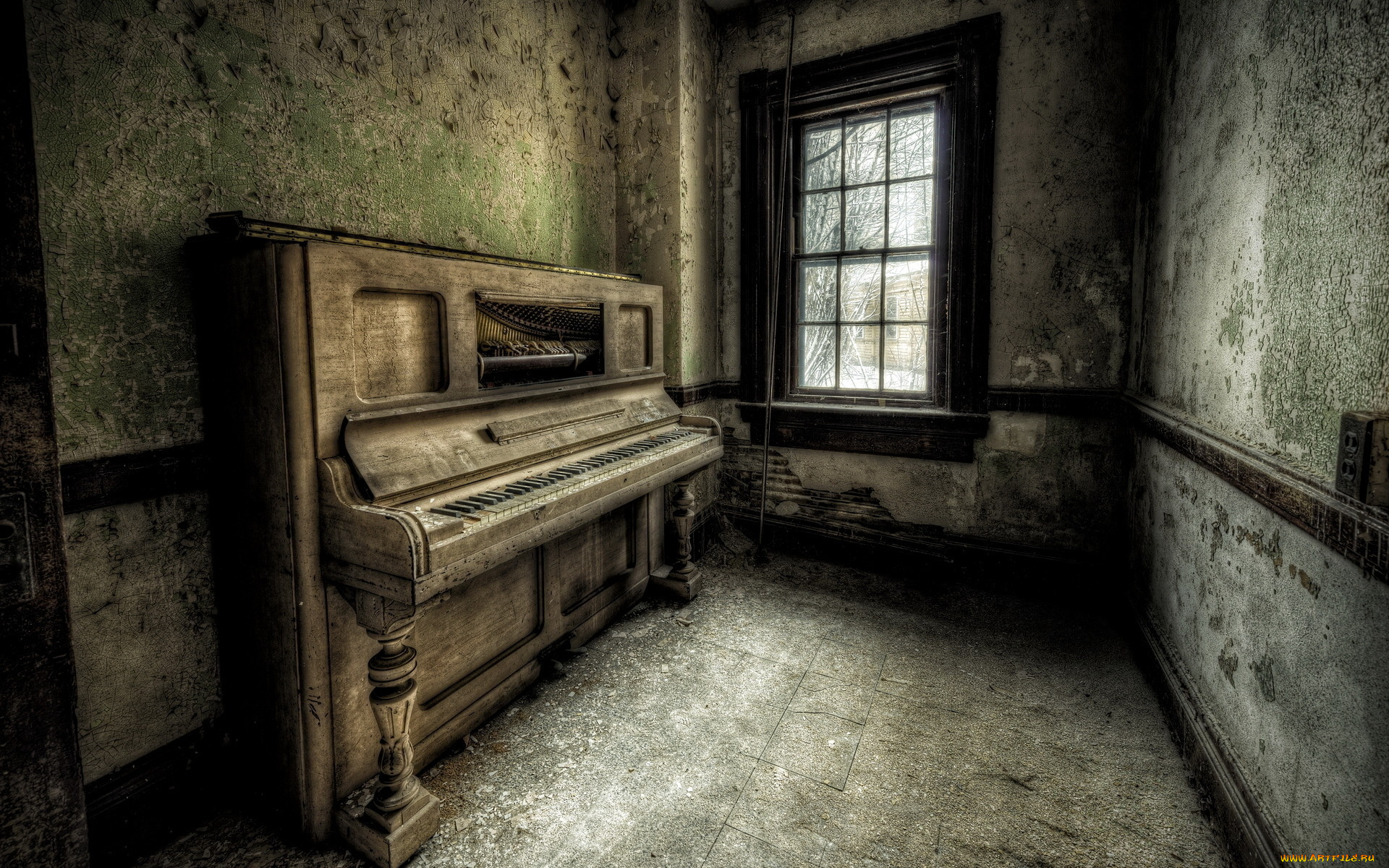 музыка, -музыкальные, инструменты, помещение, окно, пианино