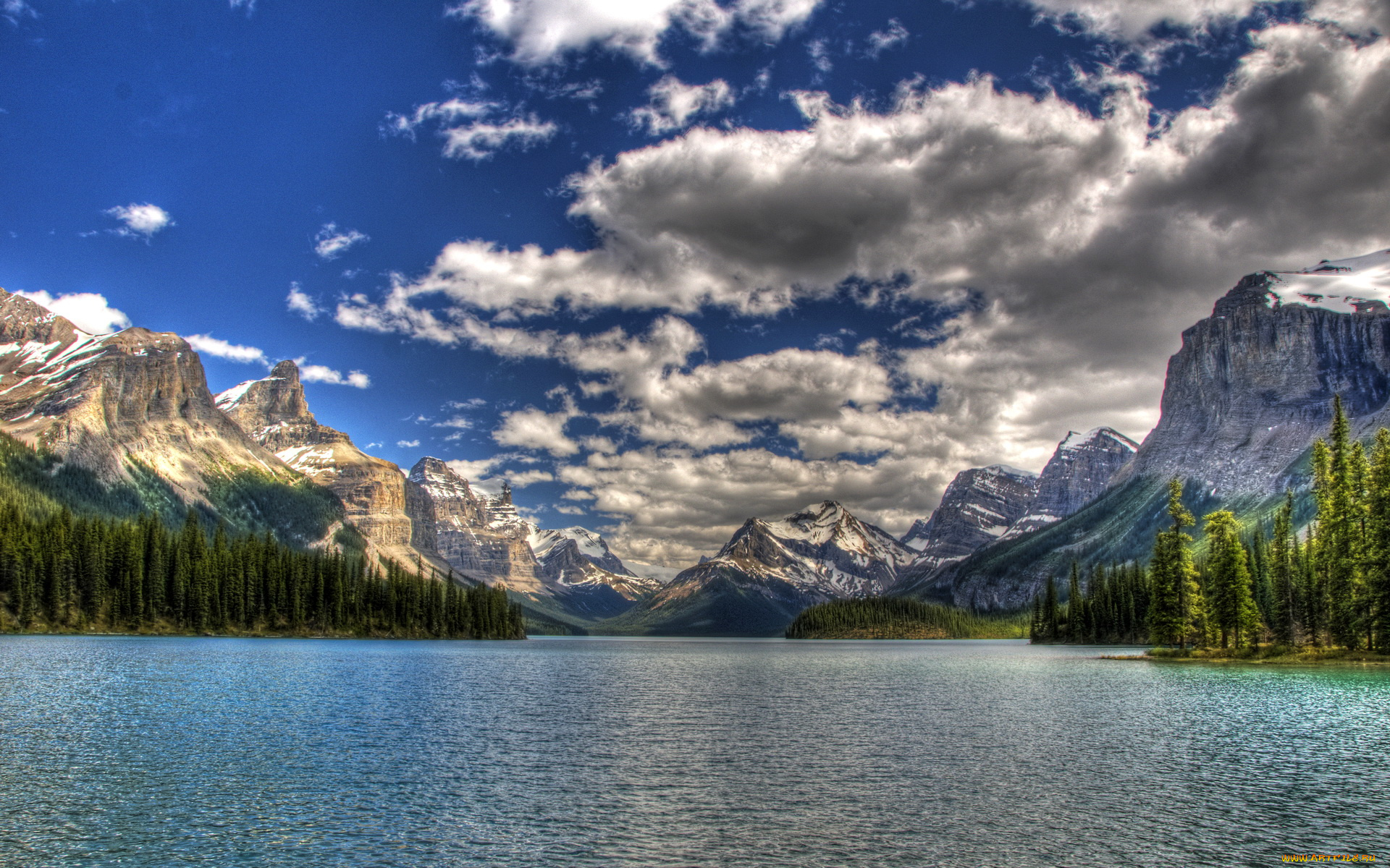 maligne, lake, jasper, national, park, canada, природа, реки, озера, озеро, лес, парк