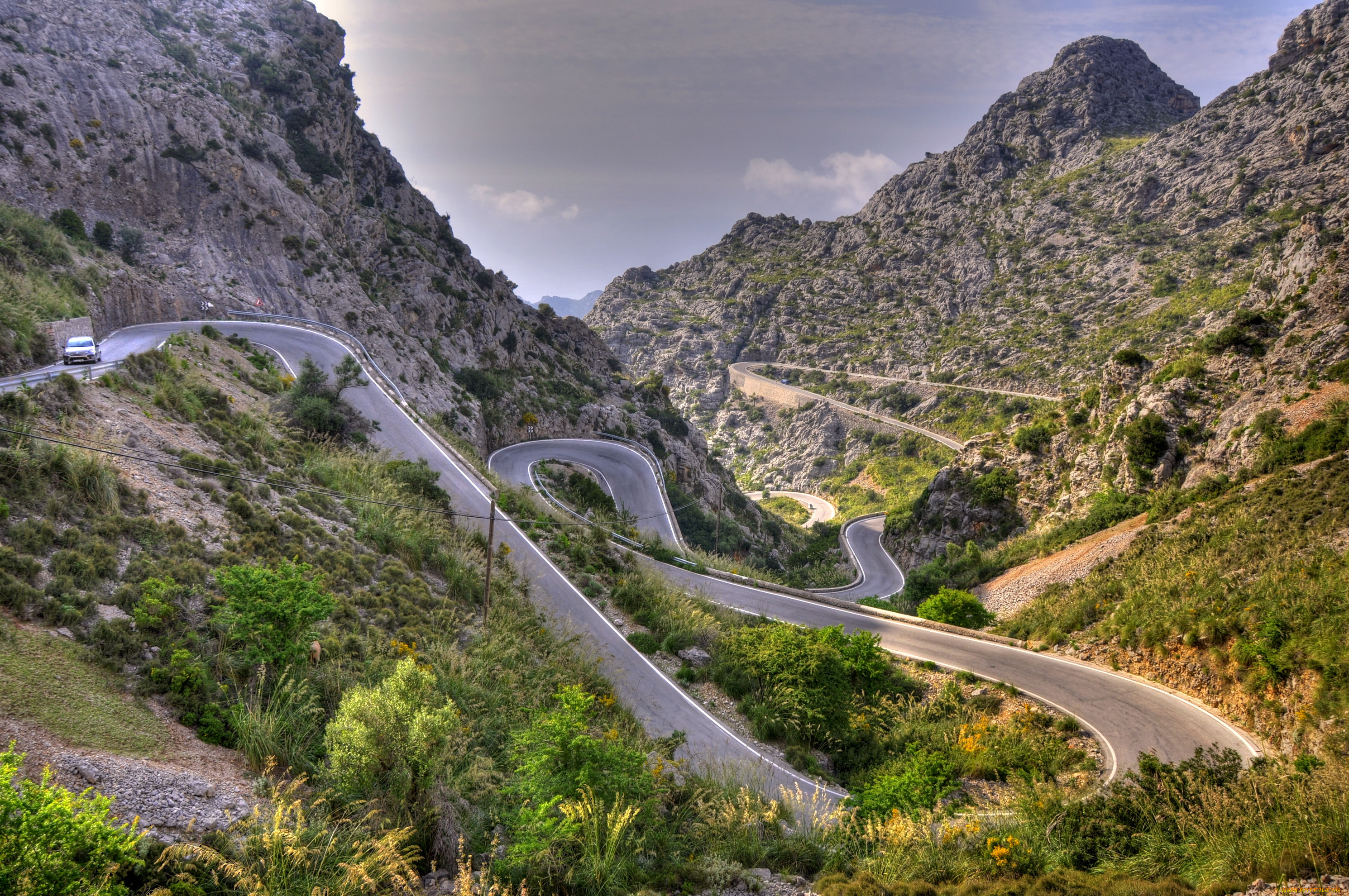 испания, балеарские, ва, эскорка, calobra, road, природа, дороги, дорога, лабринт, горы