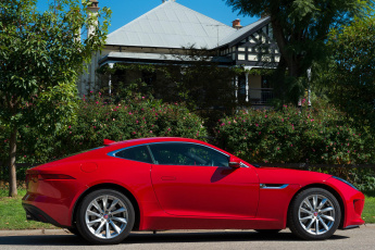 Картинка автомобили jaguar coupе f-type красный 2014г au-spec