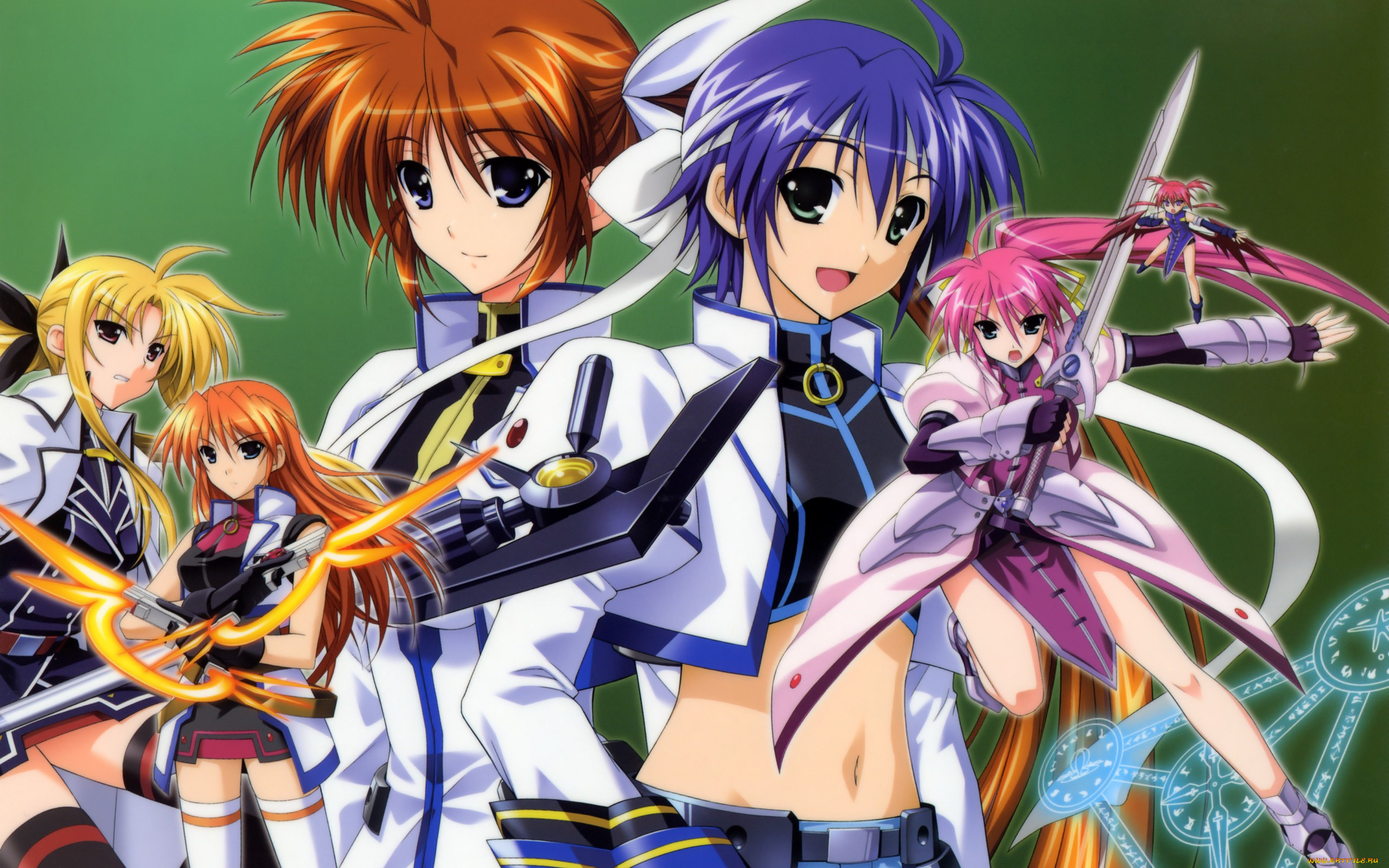 mahou, shoujo, lyrical, nanoha, аниме